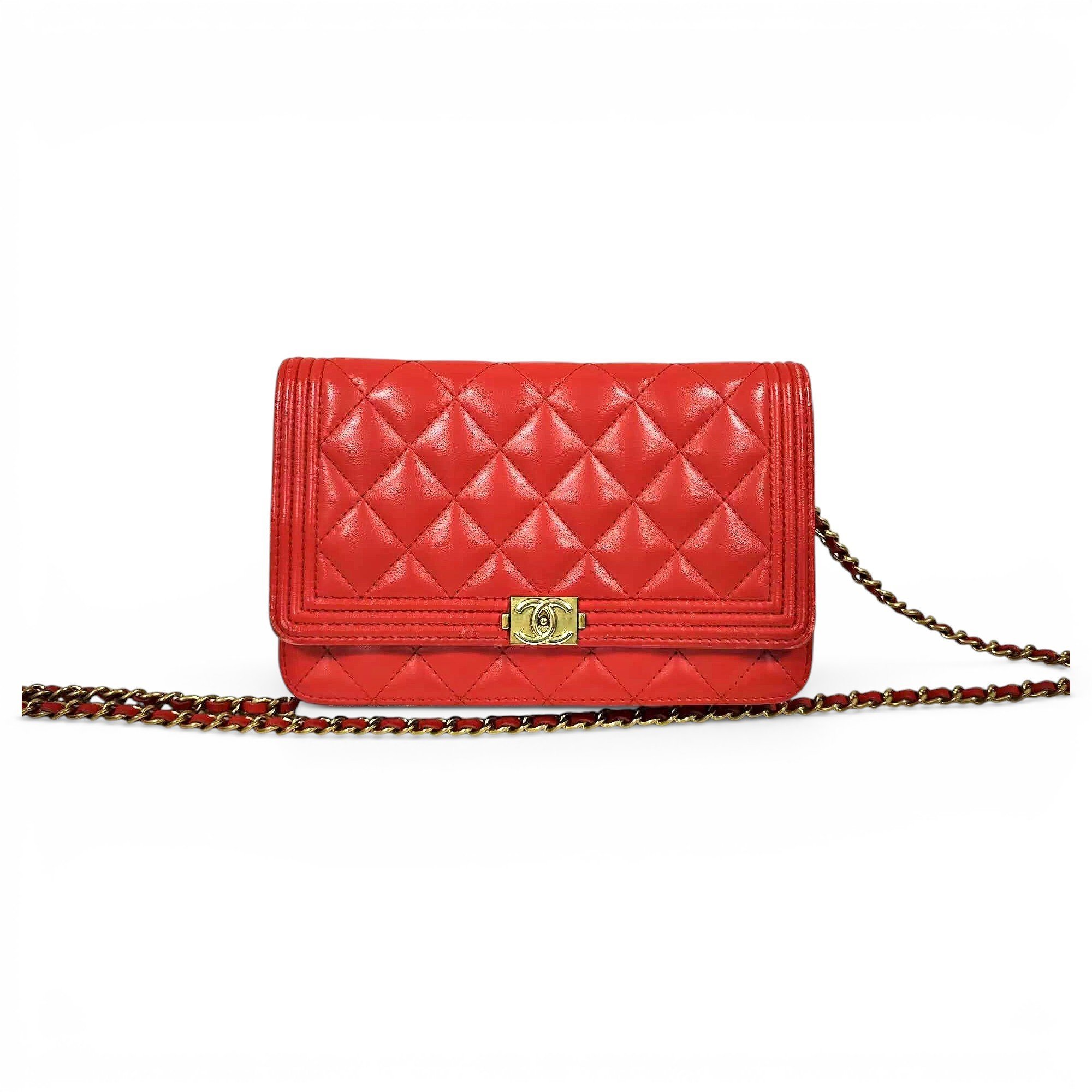 Wallet On Chain Boy leather handbag