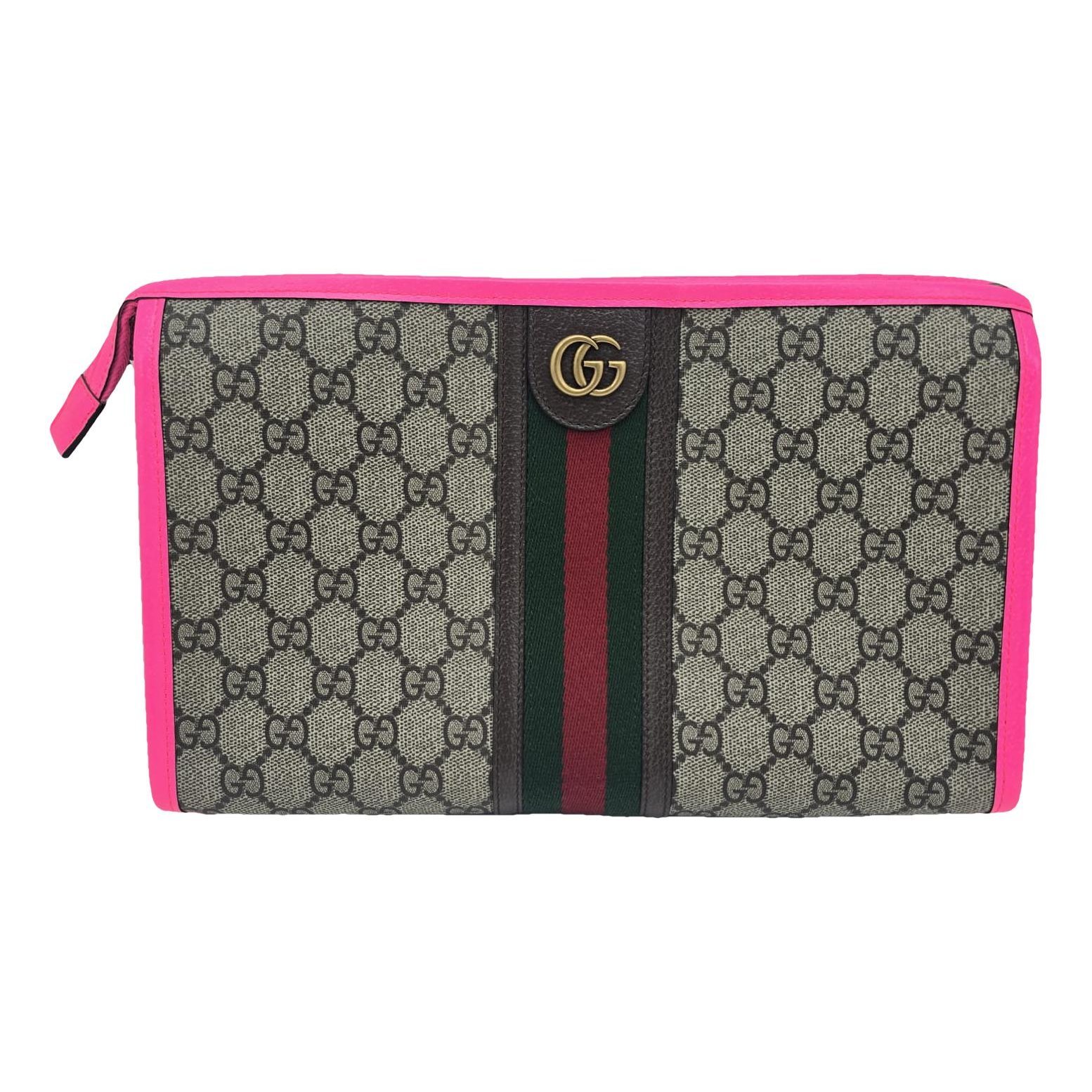 Ophidia cloth clutch bag