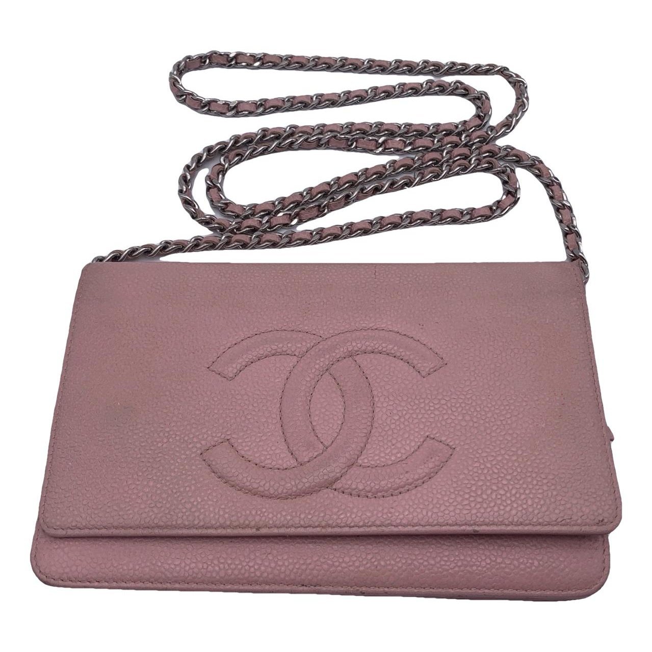 Wallet On Chain Double C leather crossbody bag