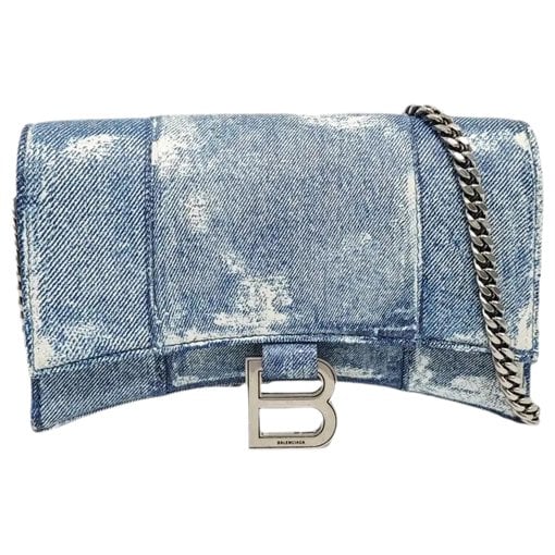 Hourglass leather crossbody bag