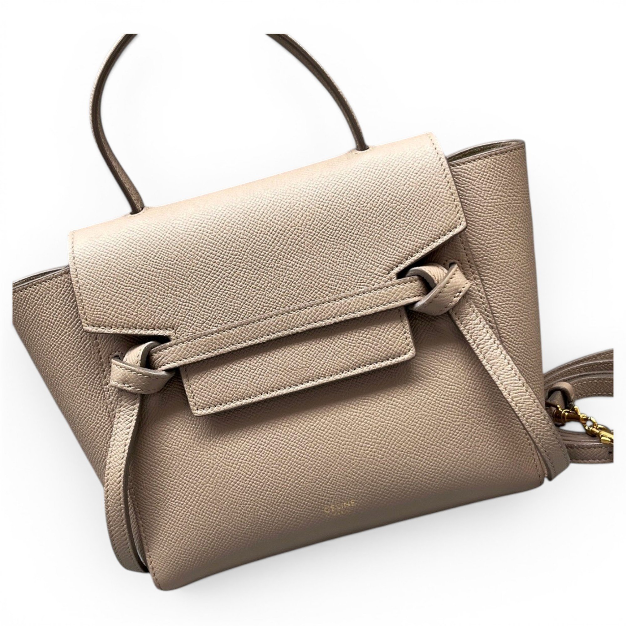 Belt leather handbag