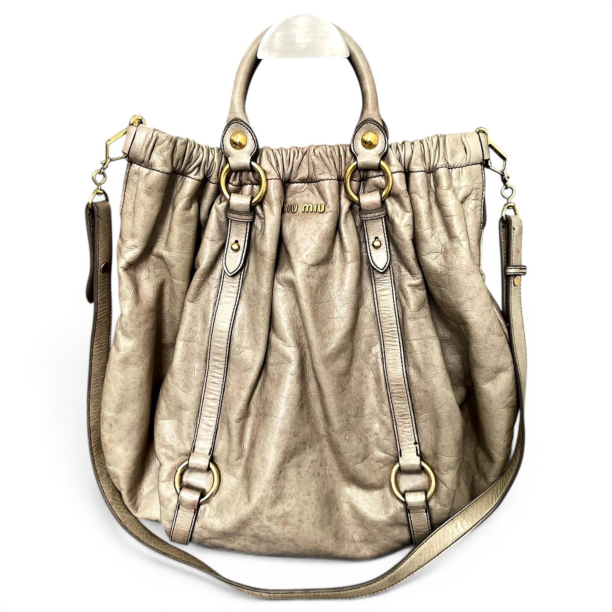 Bow bag leather handbag