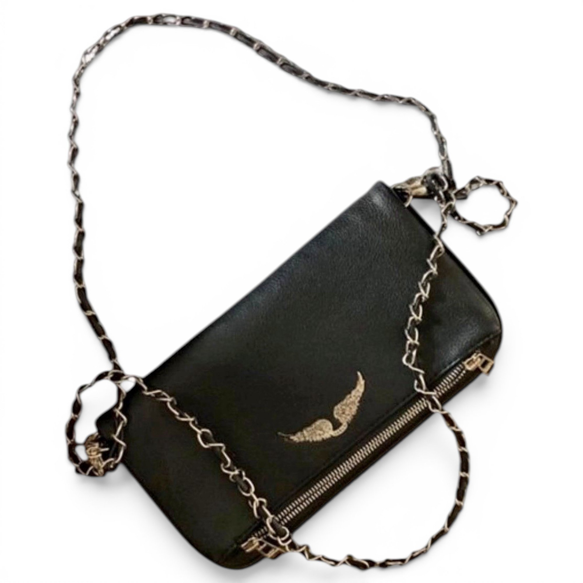 Leather clutch bag