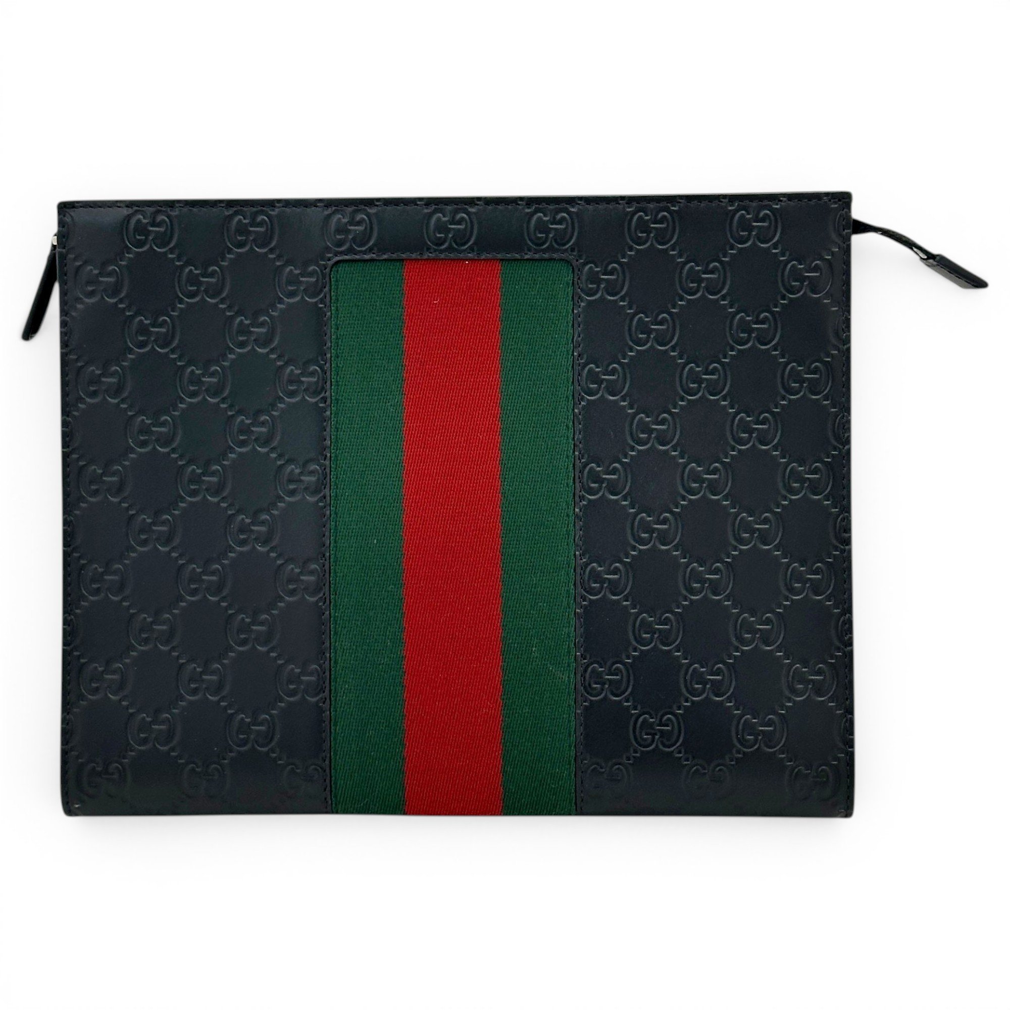 Leather clutch bag