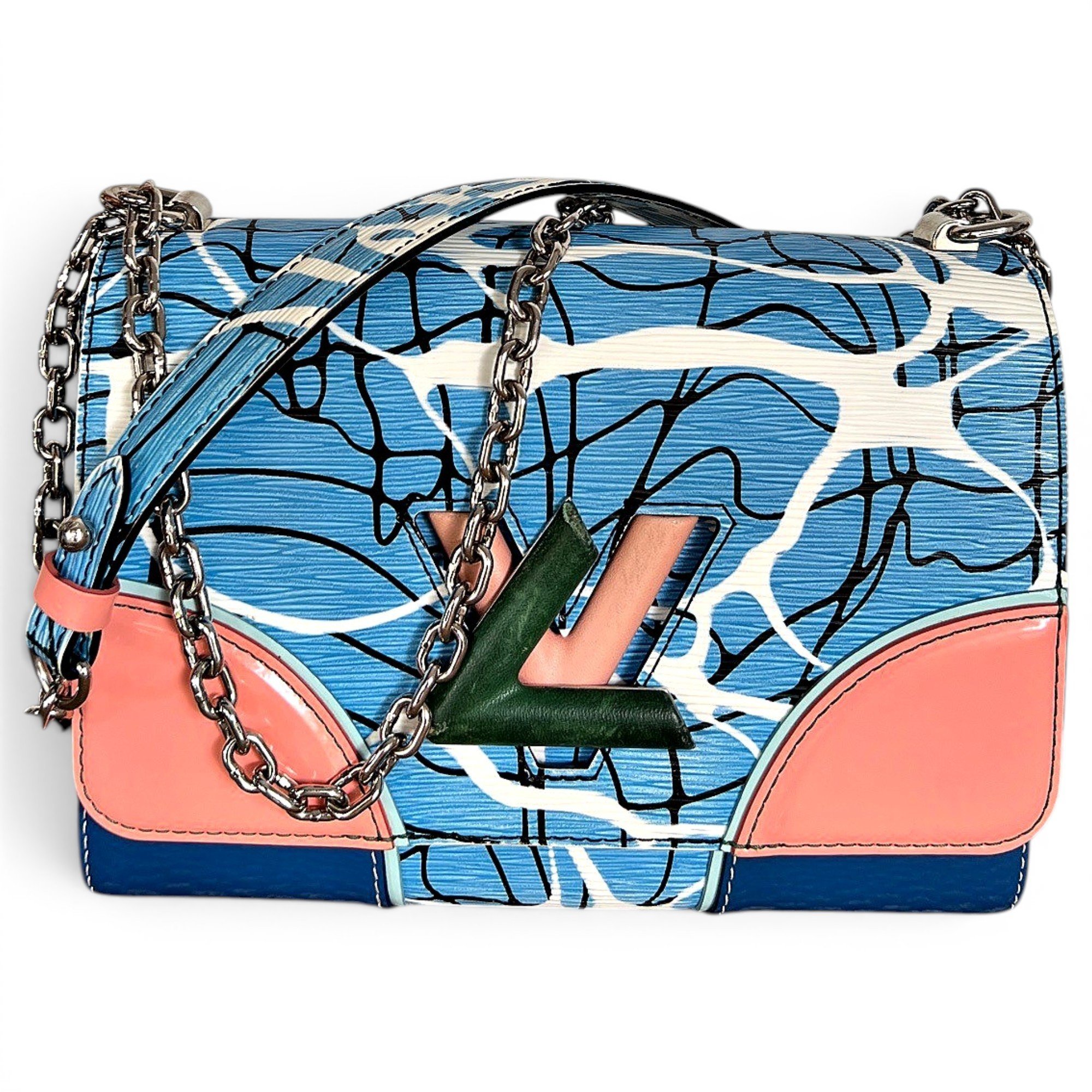 Twist leather handbag