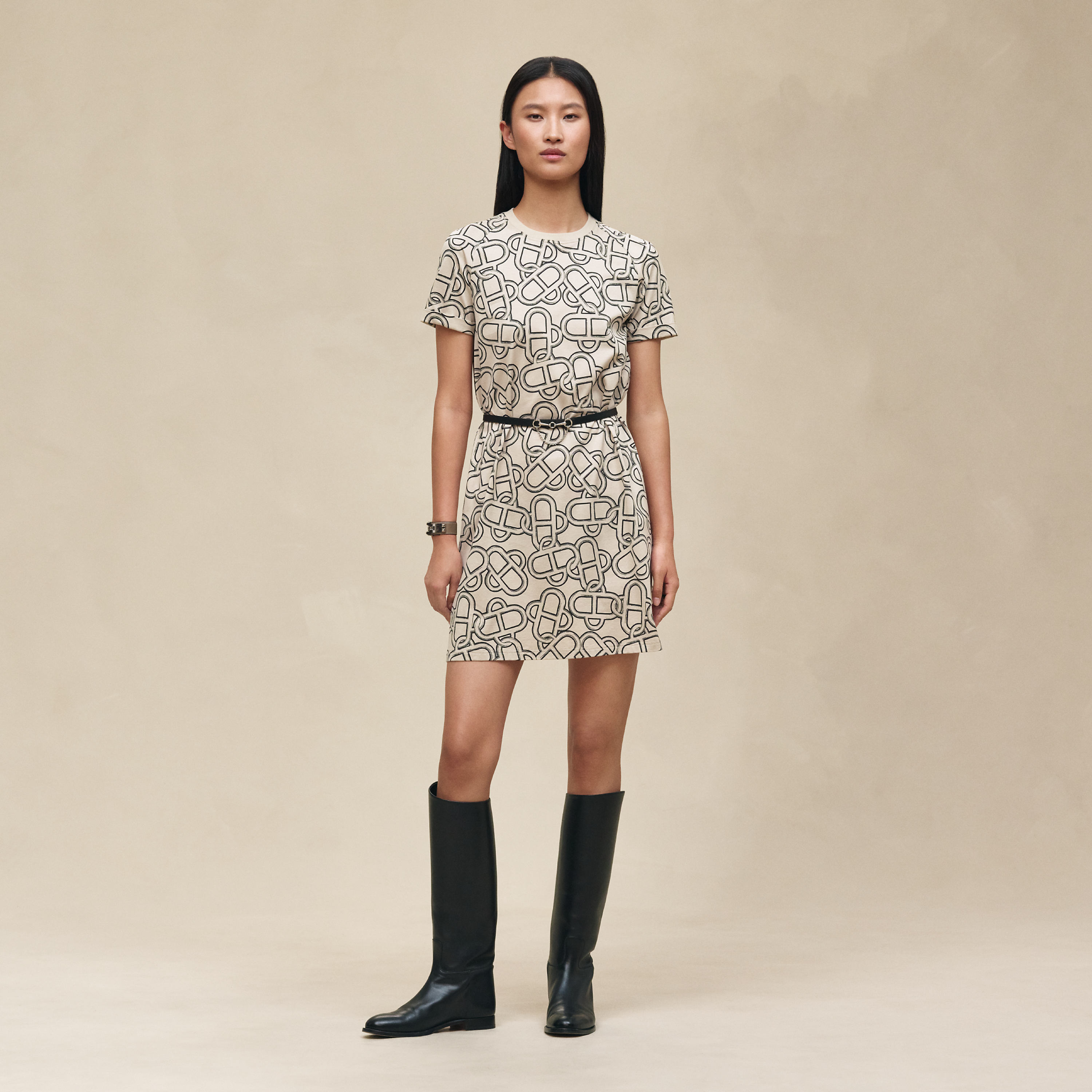 "Maillon Equestre" flared dress
