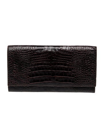 Embossed Leather Clutch