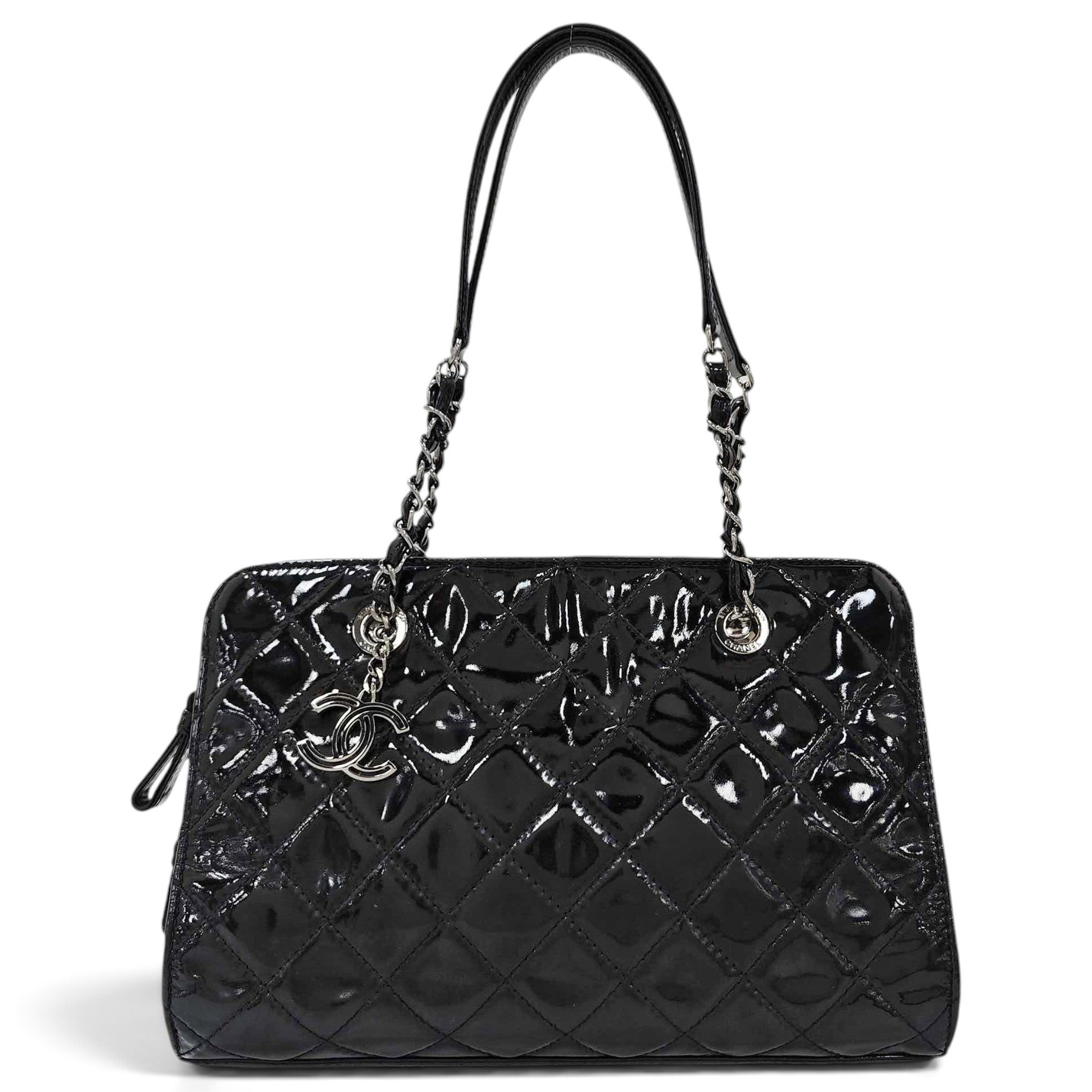 Patent leather handbag