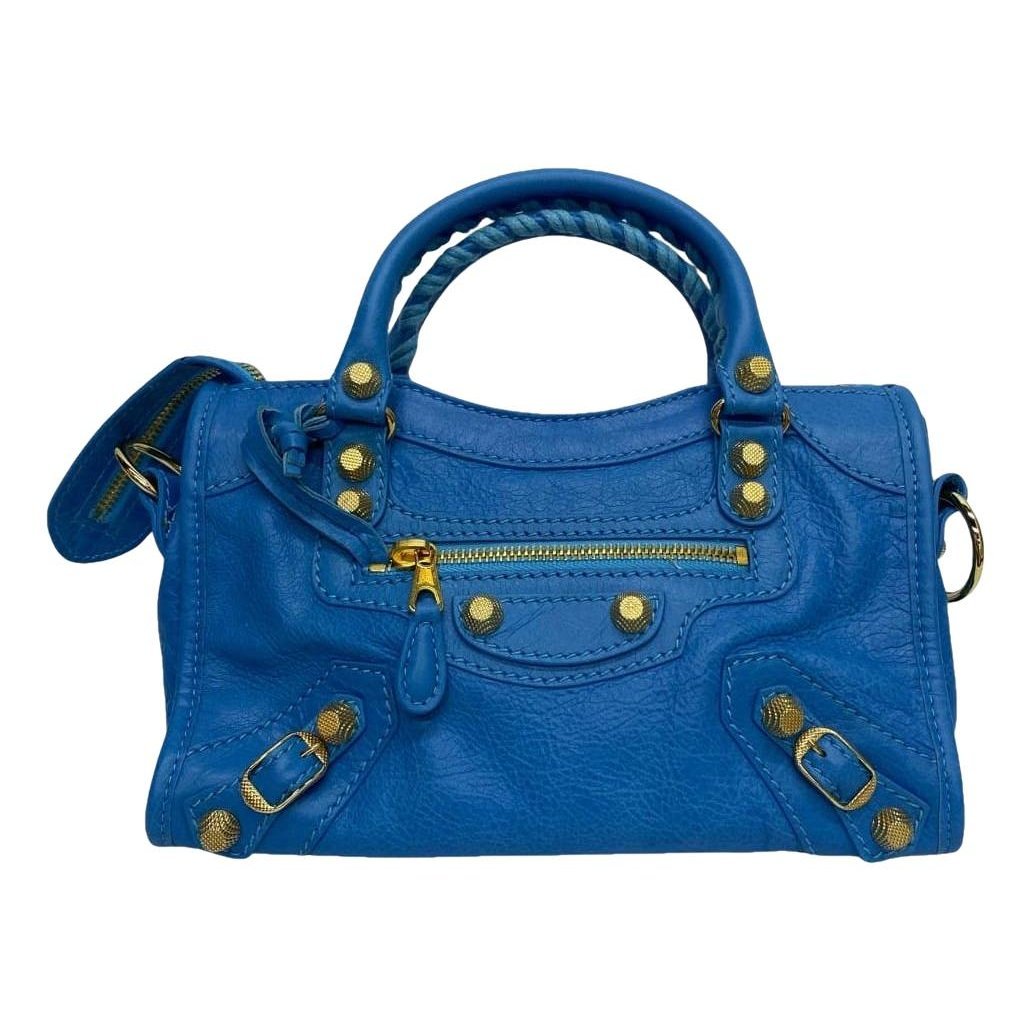 City leather handbag