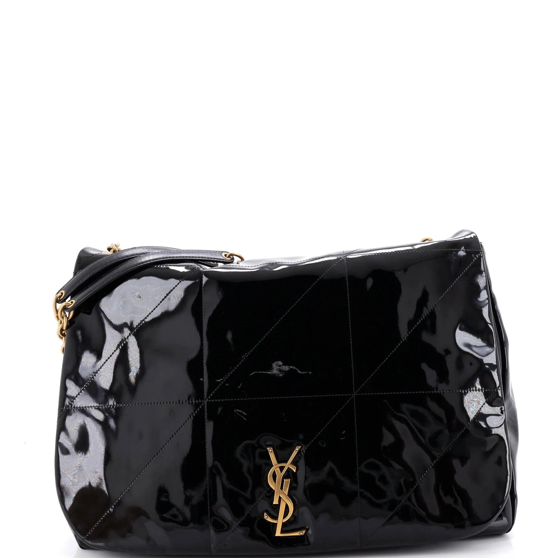Patent leather handbag