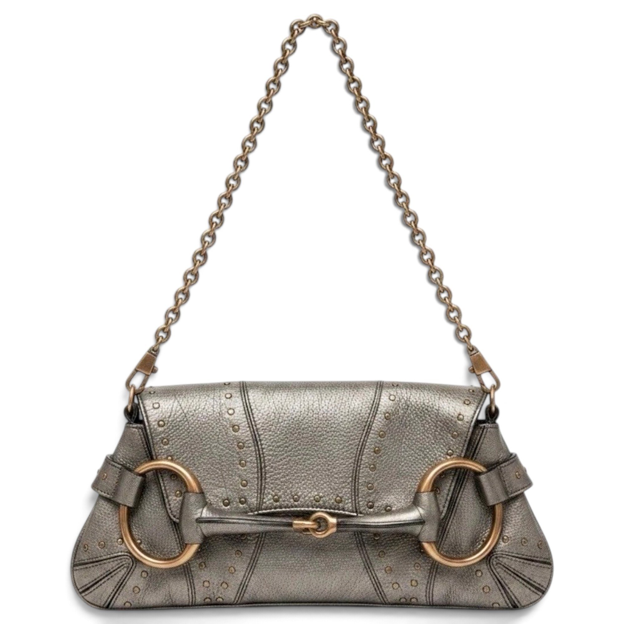 Horsebit Chain leather handbag
