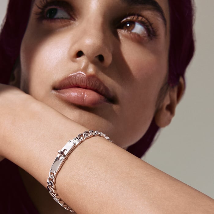 Sans Coloris Kelly Gourmette Bracelet, Very Small Model
