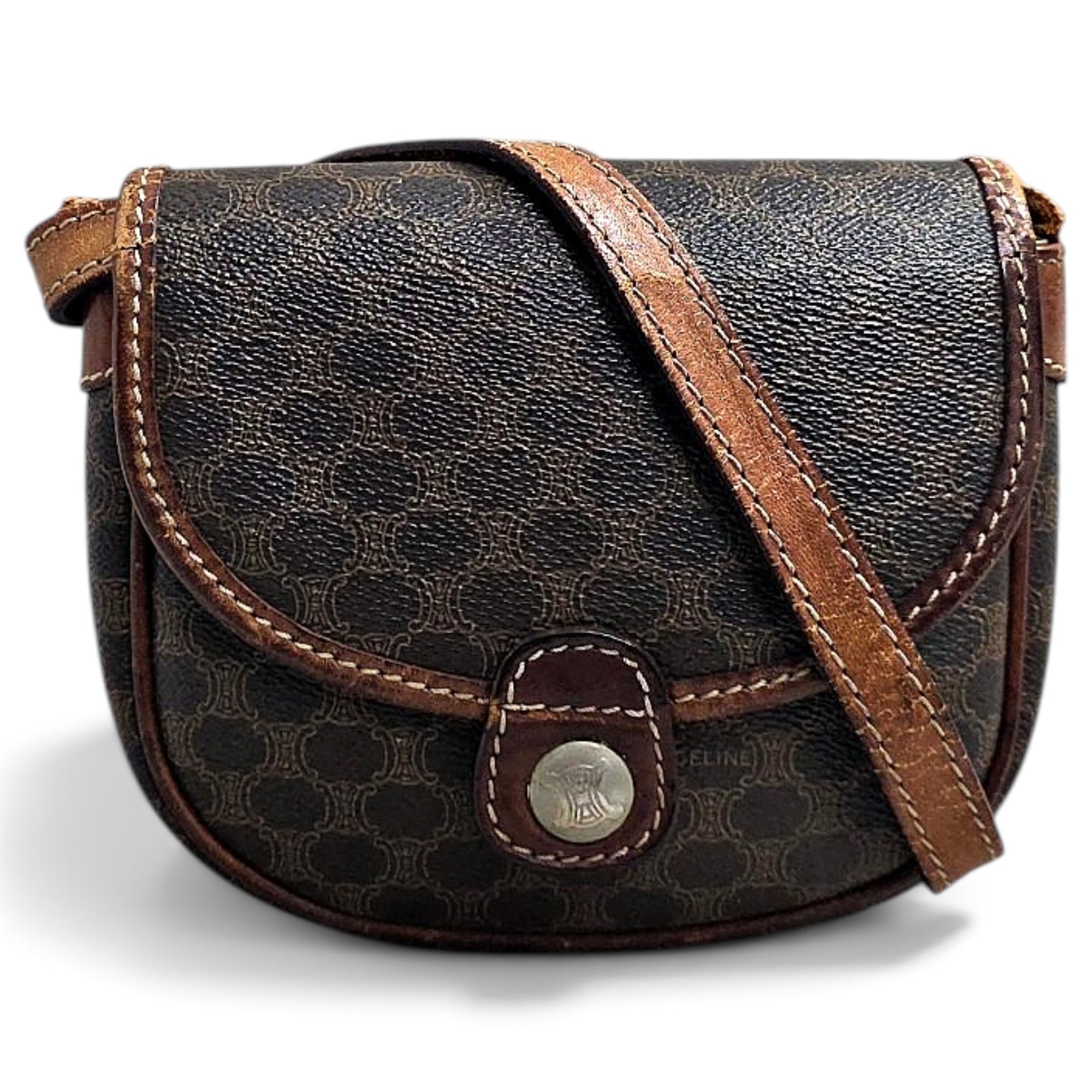 Triomphe leather crossbody bag