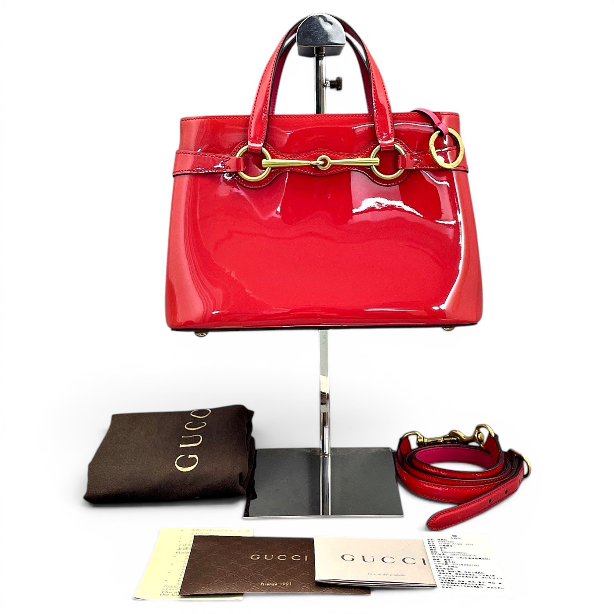 Handle Horsebit 1955 patent leather handbag