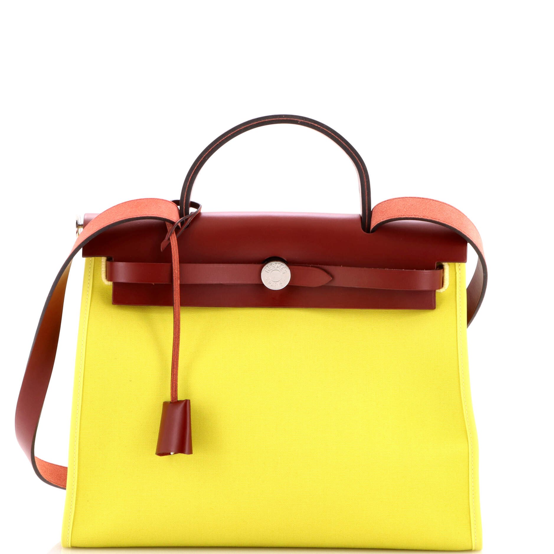 Hermes Herbag Zip Leather and Toile 31