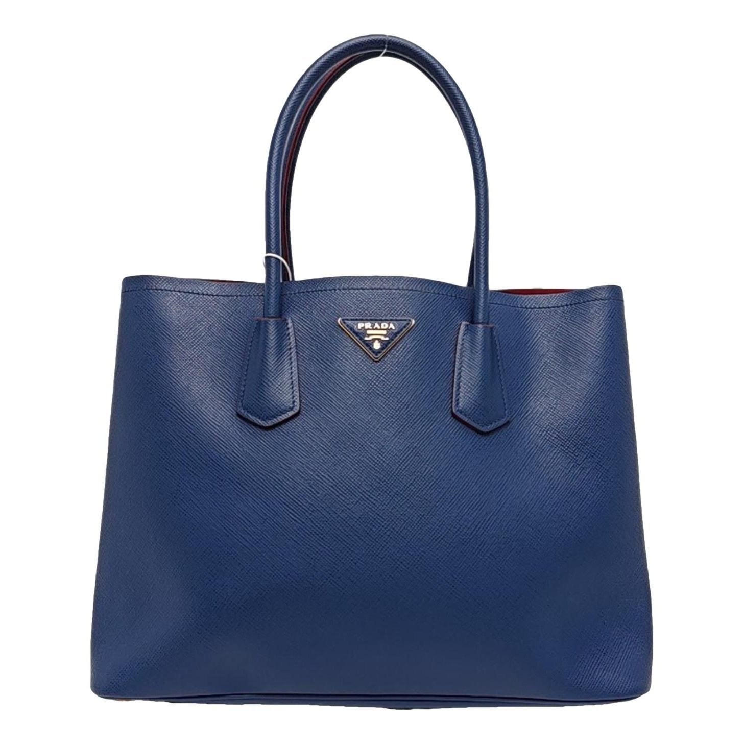 Double leather handbag
