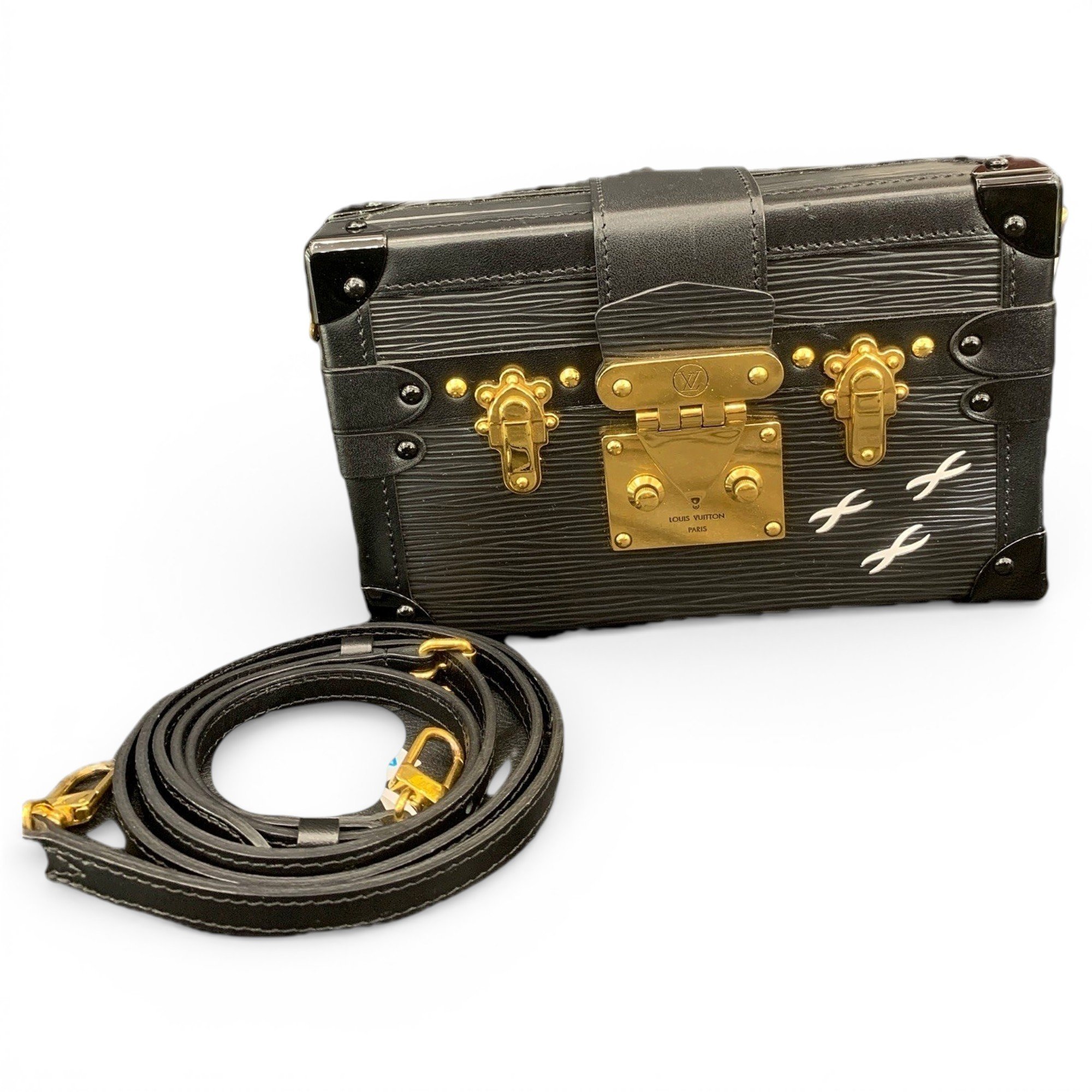 Petite Malle leather handbag