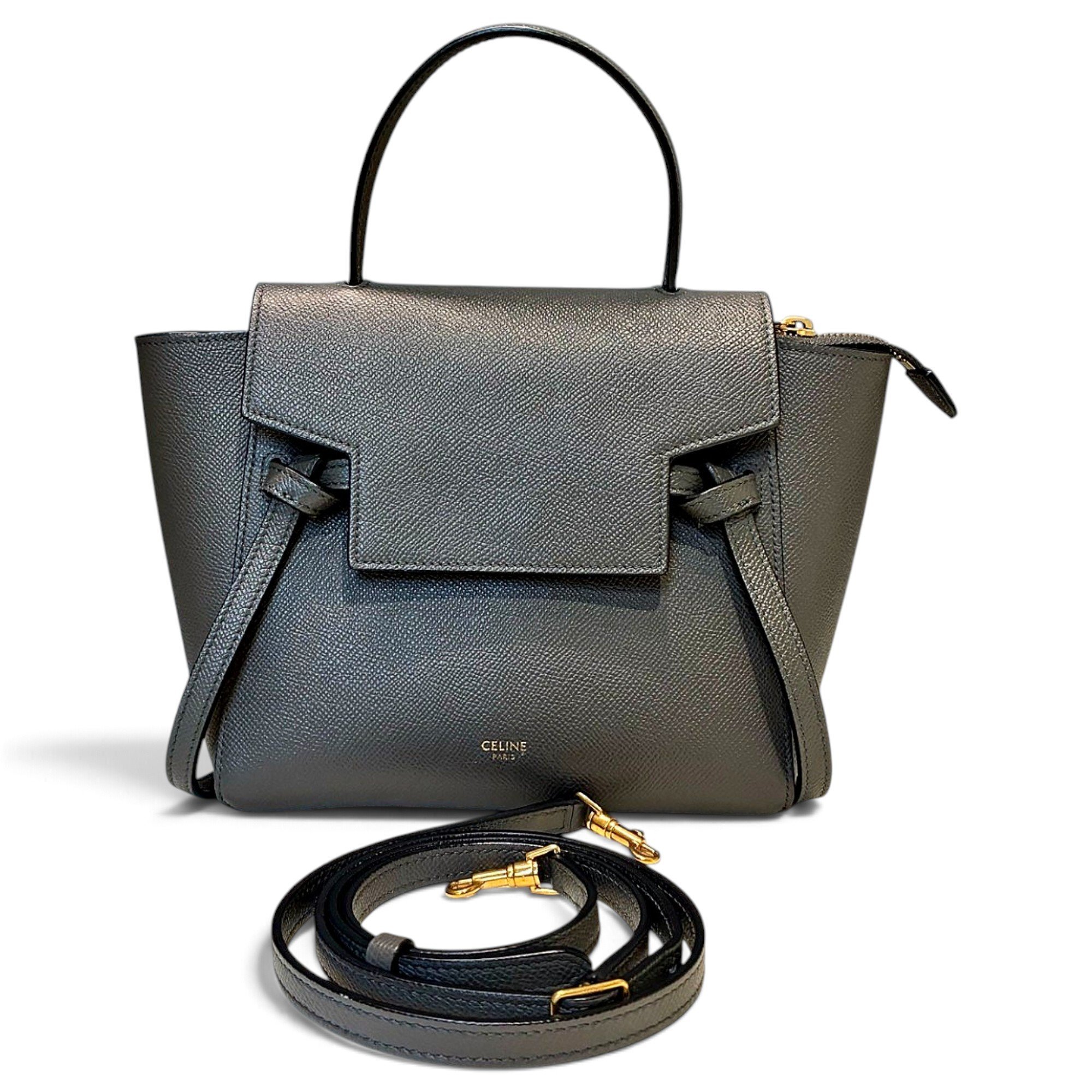 Belt leather handbag
