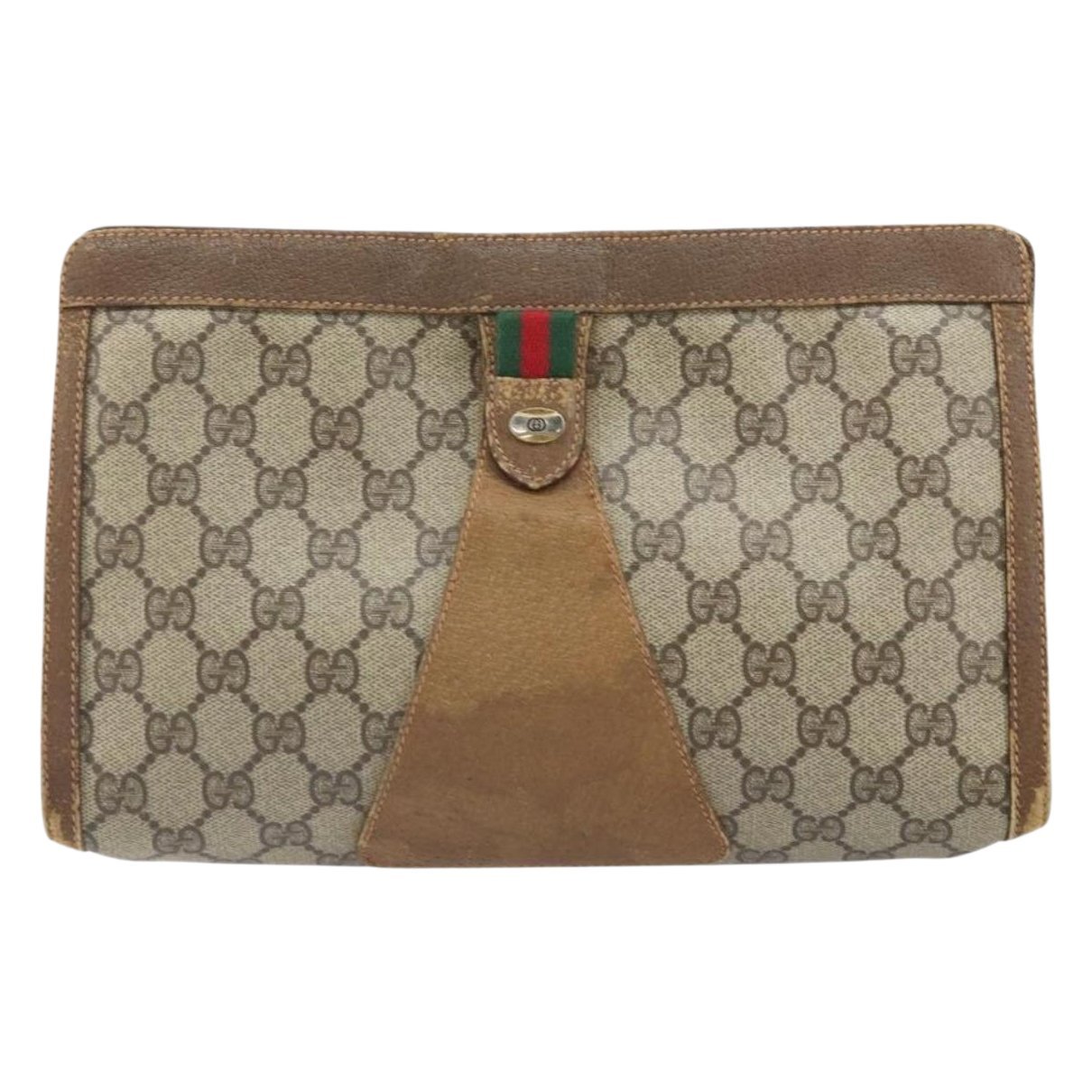 Leather clutch bag