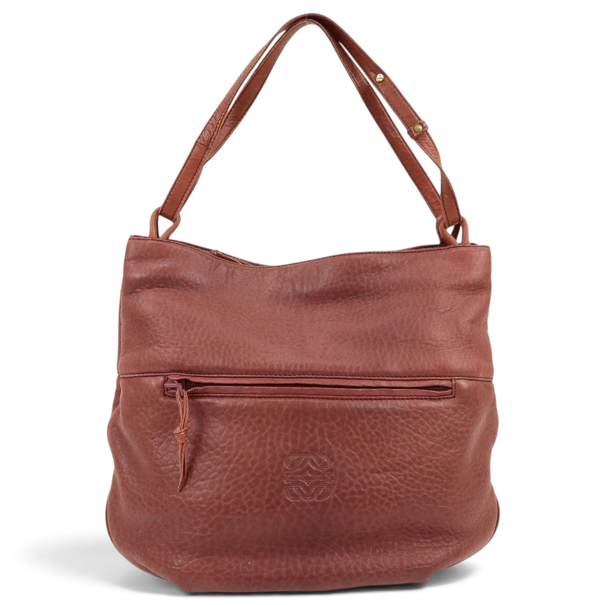 Anagram leather handbag