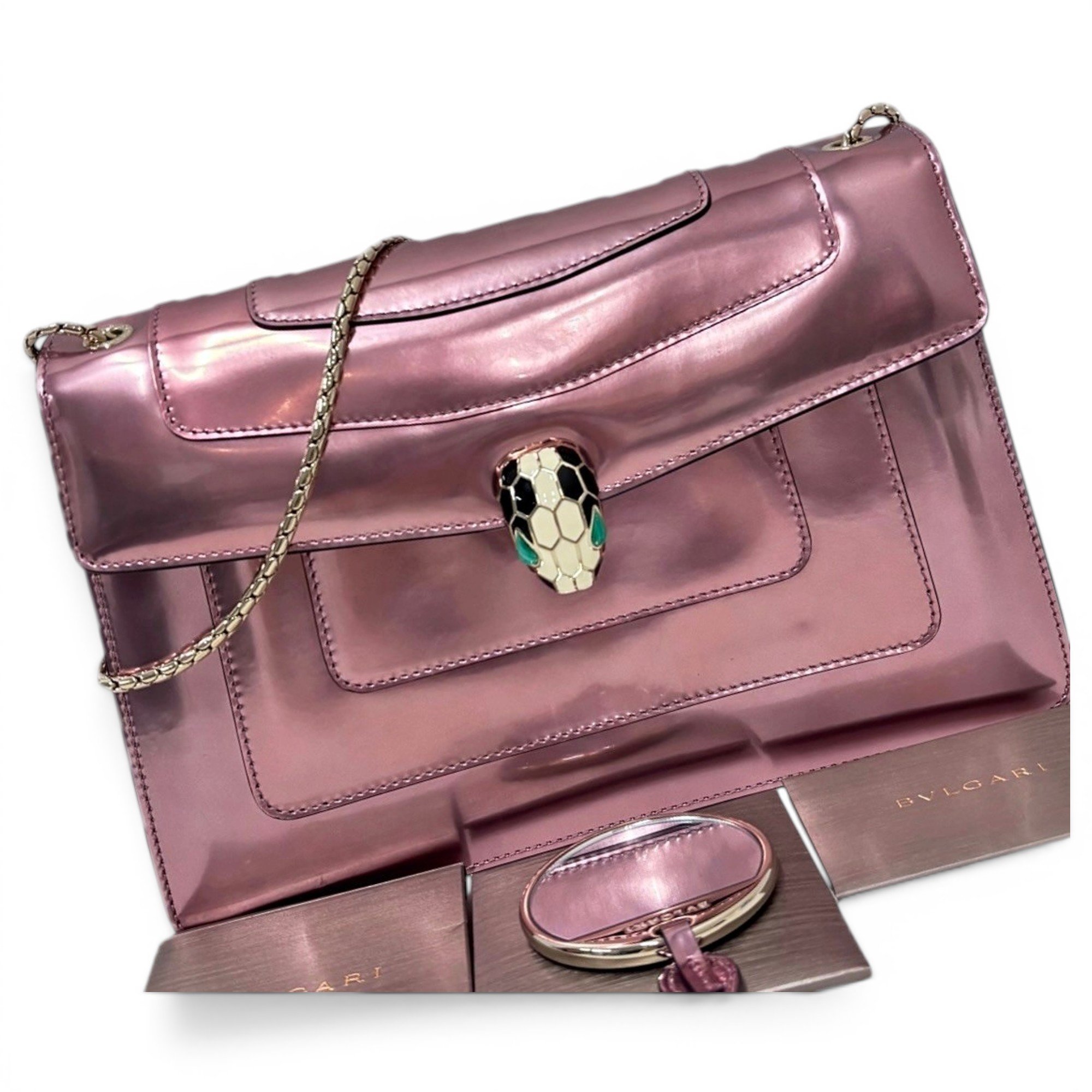 Serpenti leather handbag