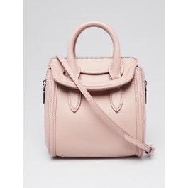 Alexander McQueen Alexander McQueen Pink Textured Leather Mini Heroine Bag