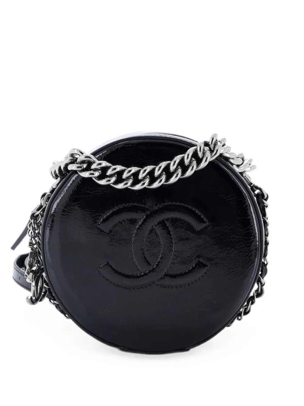 Round as Earth Patent crossbody bag