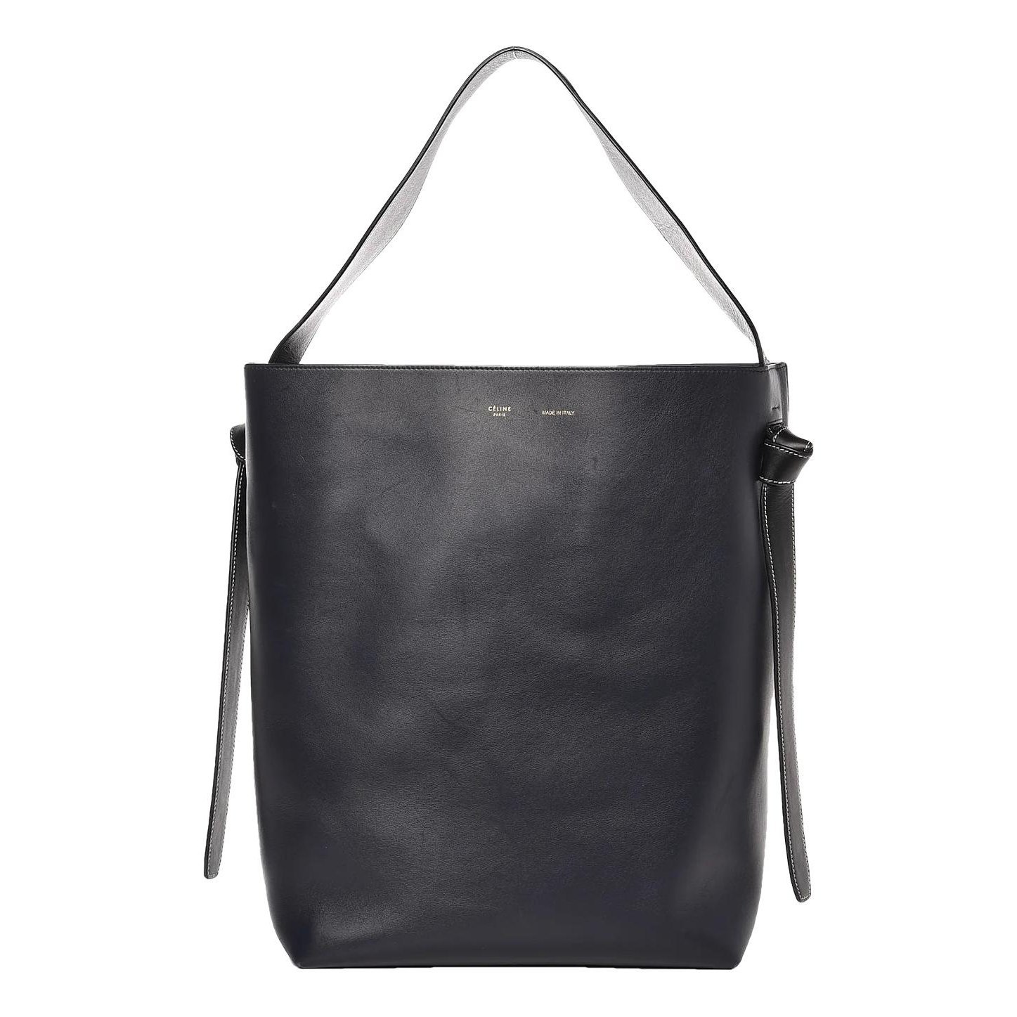 Twisted leather tote