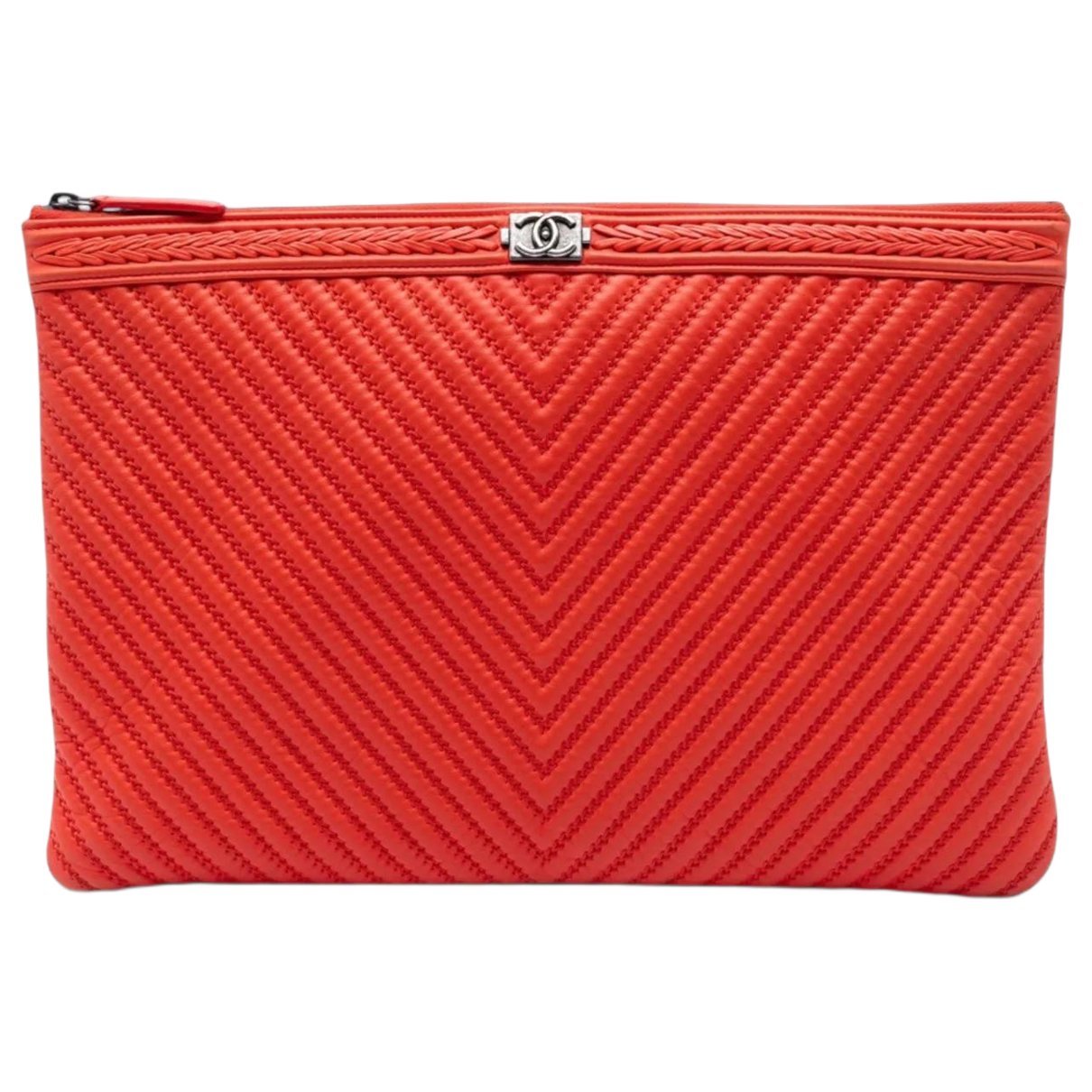 Boy leather clutch bag