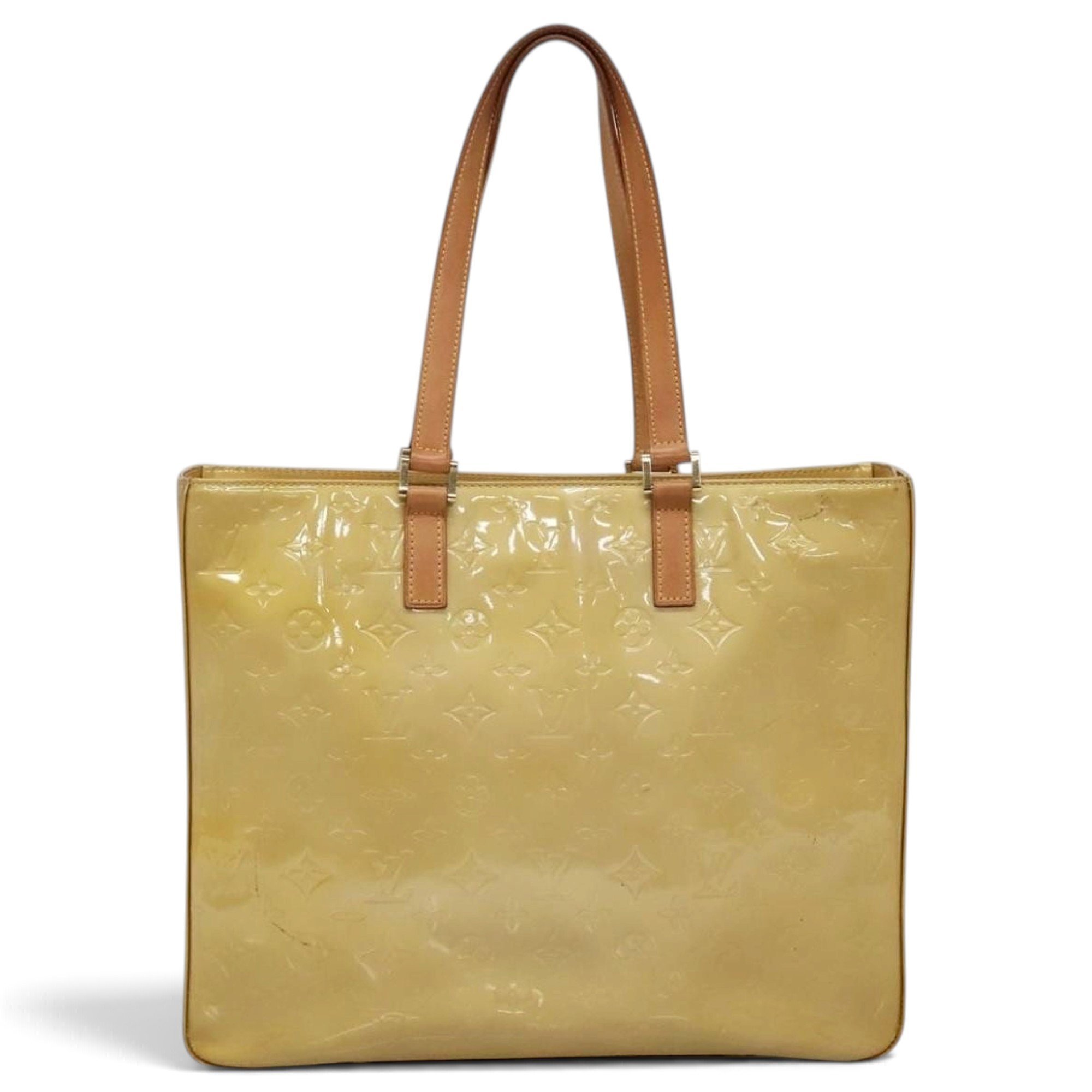 Columbus patent leather tote