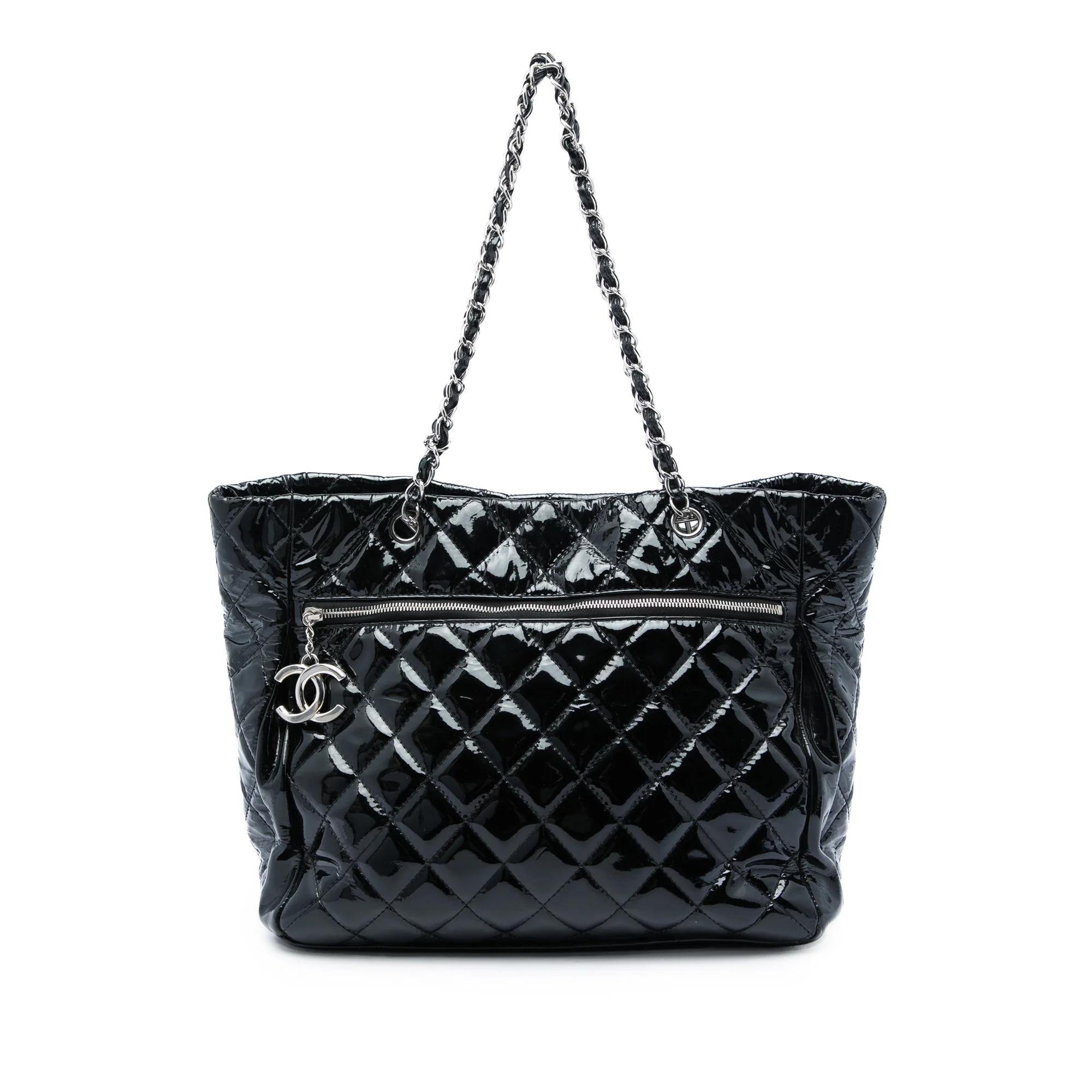 Patent leather tote