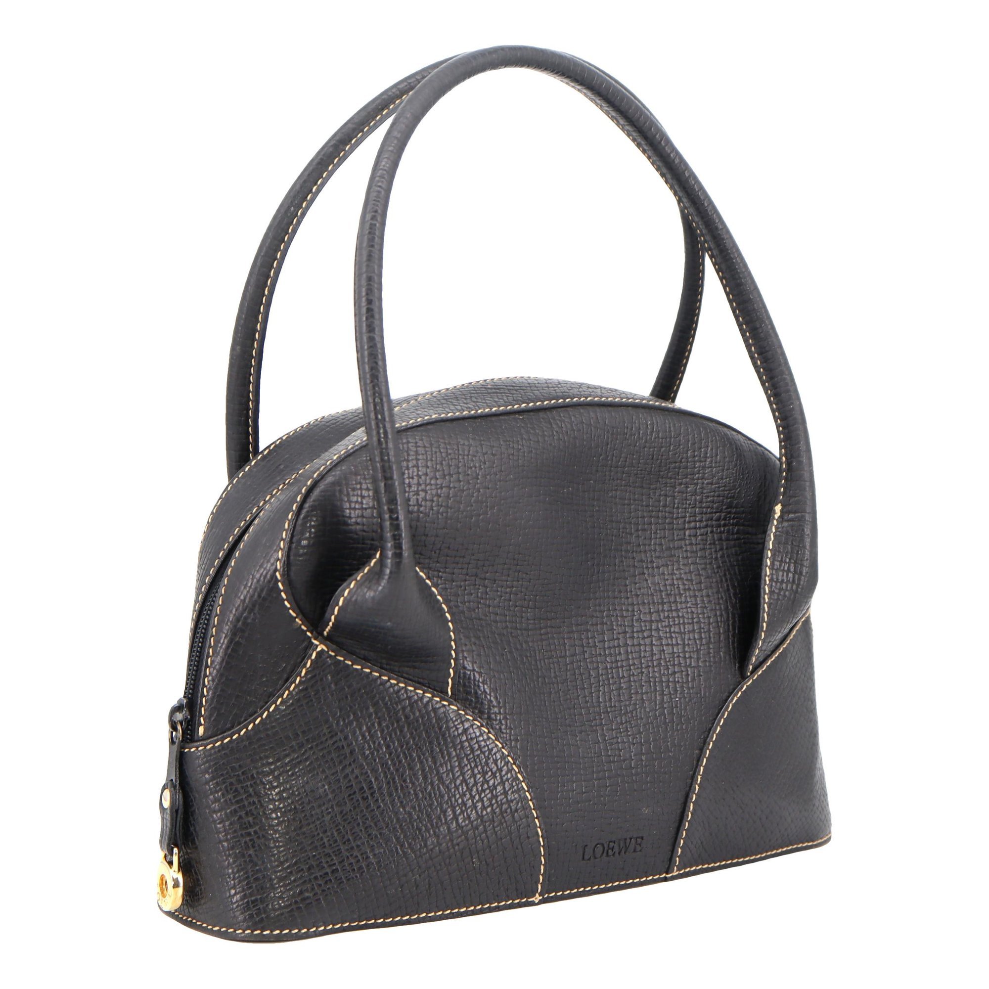 Pony-style calfskin bowling bag