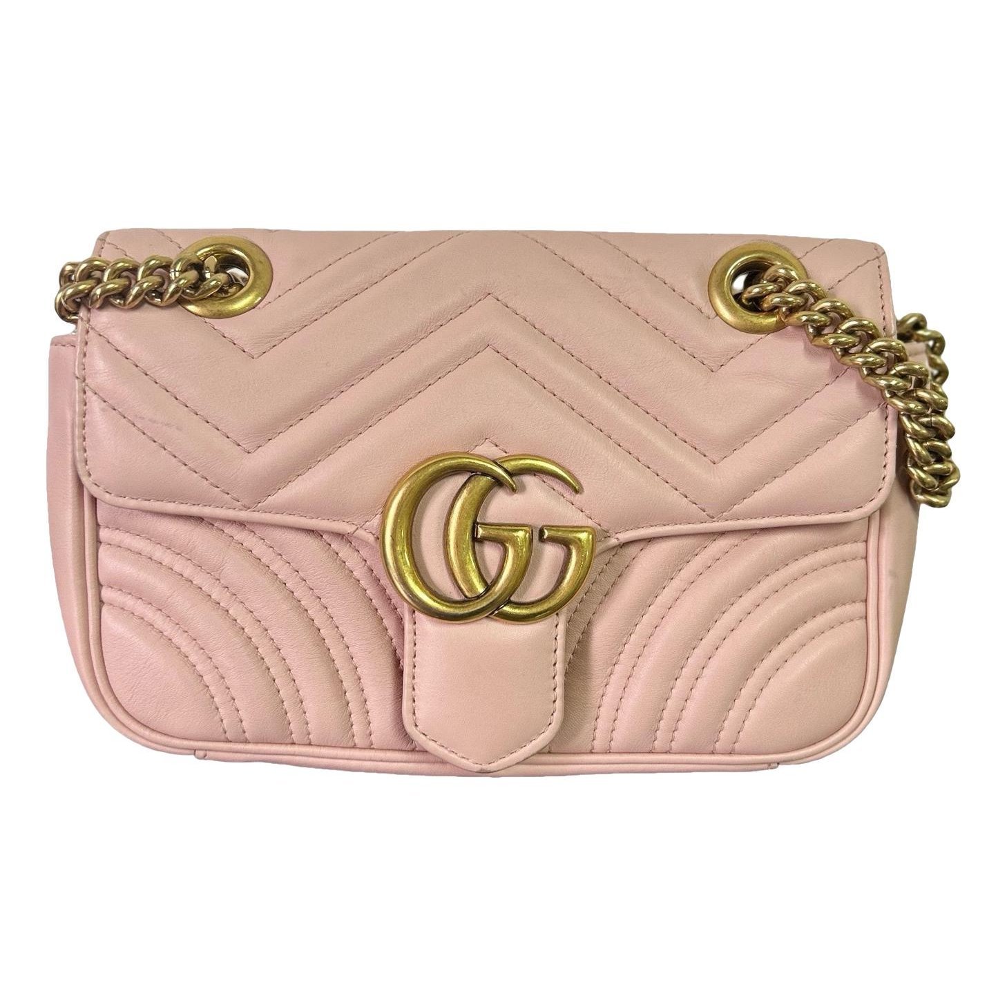 Pearly GG Marmont Flap leather crossbody bag