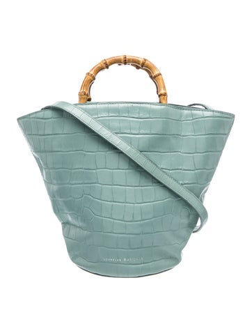 Loeffler Randall Crocodile Bucket Bag