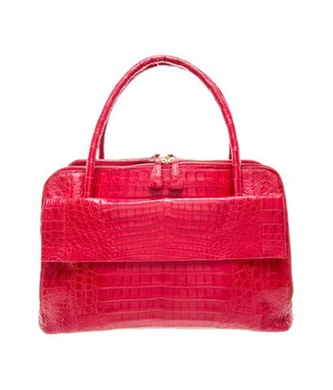 Nancy Gonzalez Gonzalez Embossed Leather Top Handle Bag