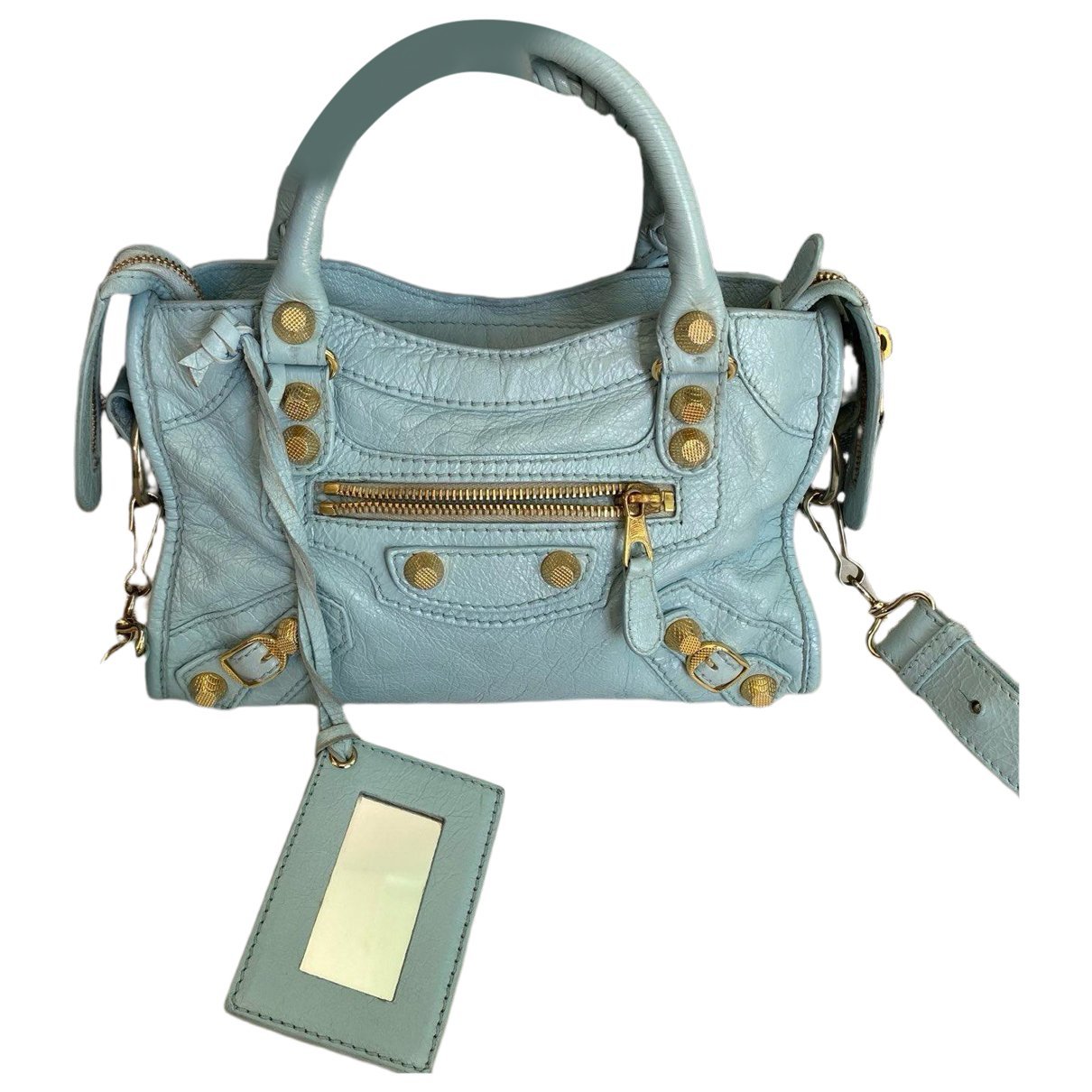 City leather handbag