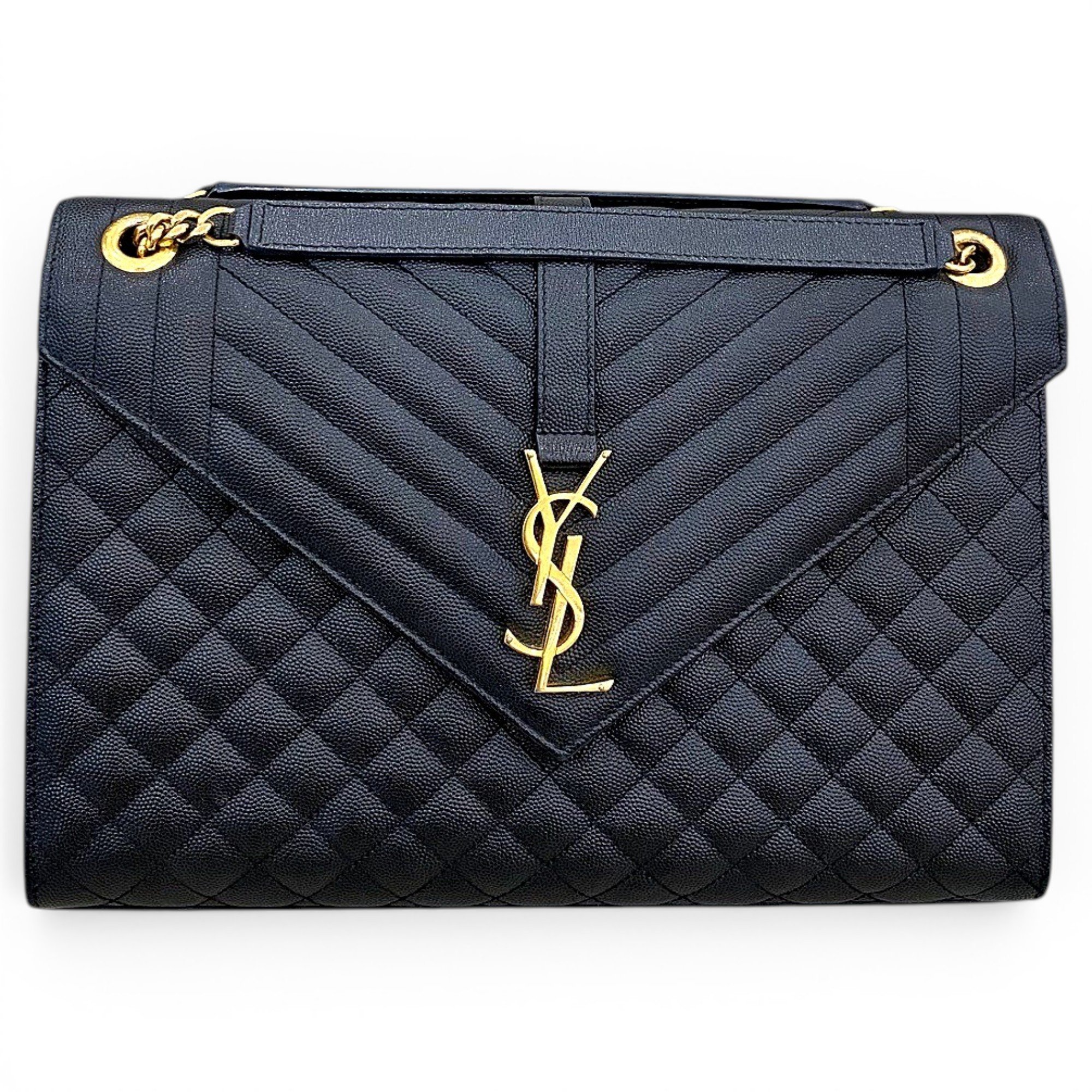 Envelope leather handbag