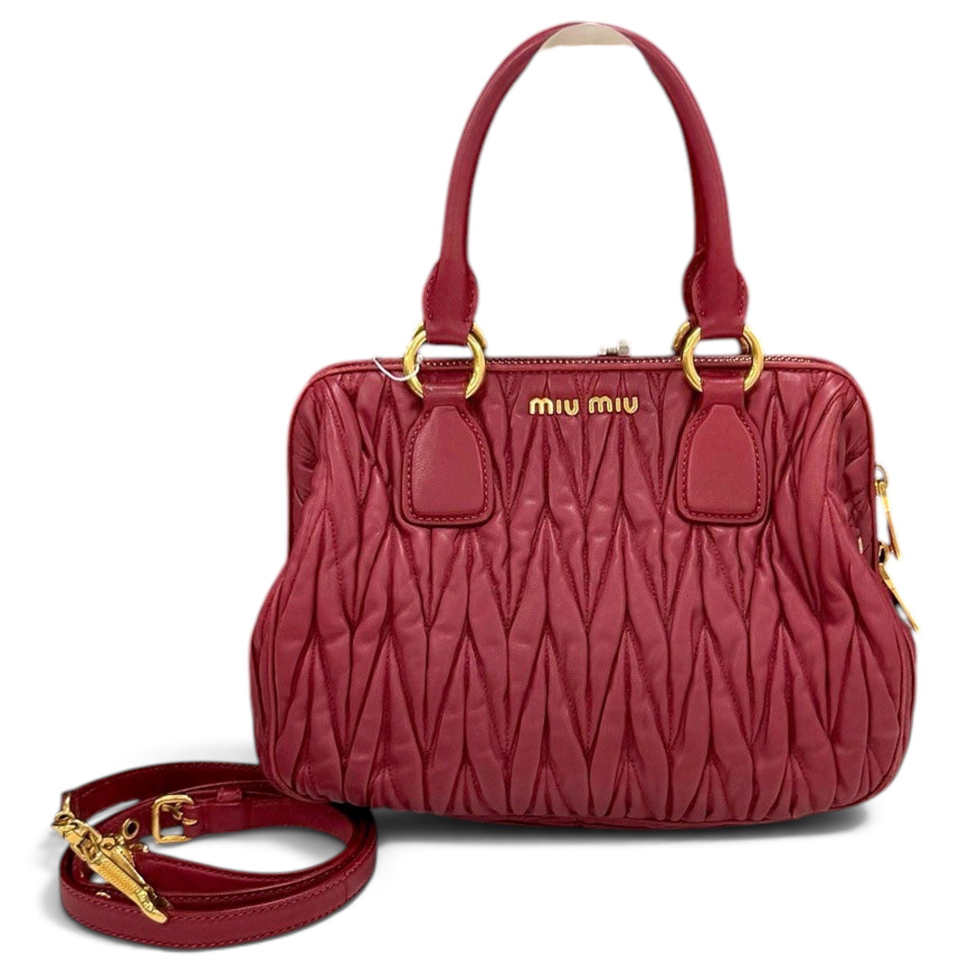Miu Miu Matelassé leather handbag