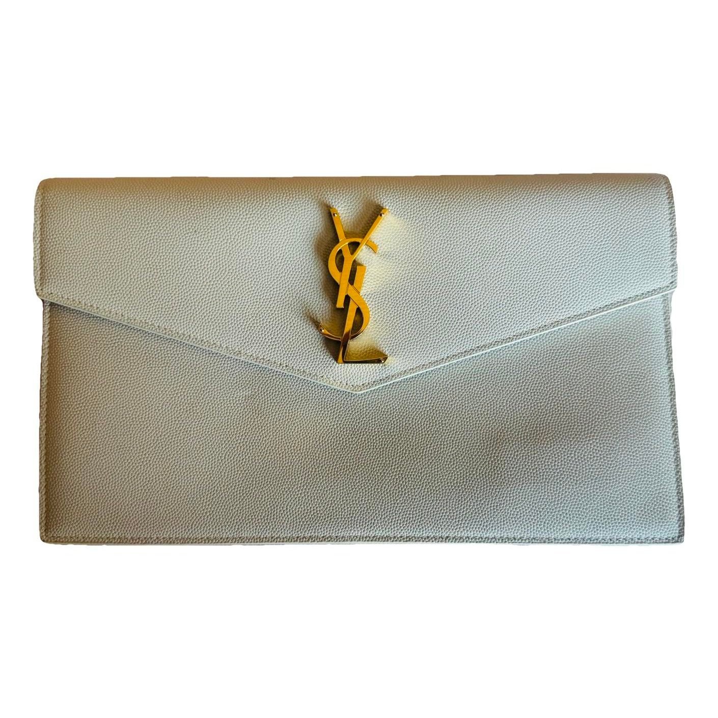 Leather clutch bag