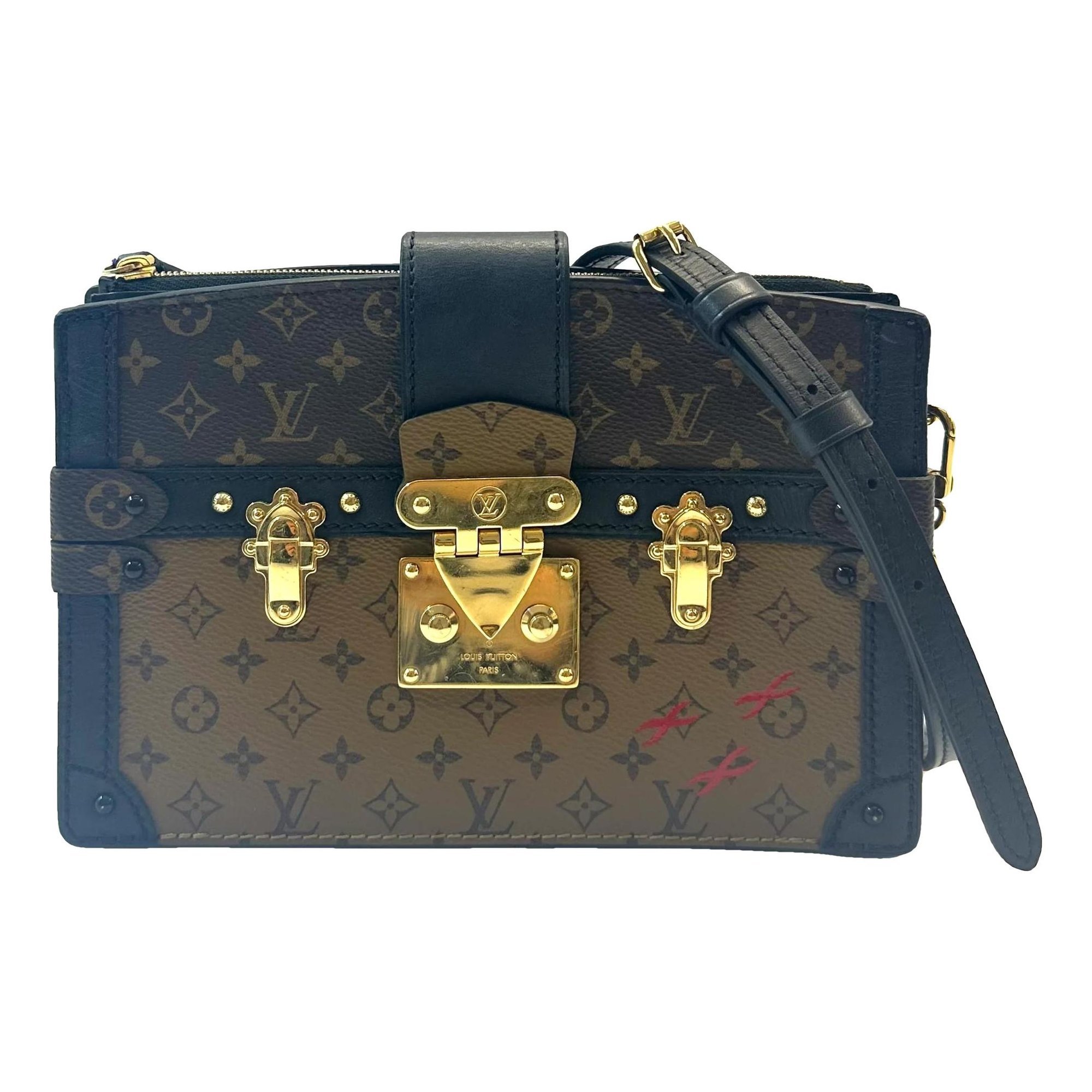Leather clutch bag