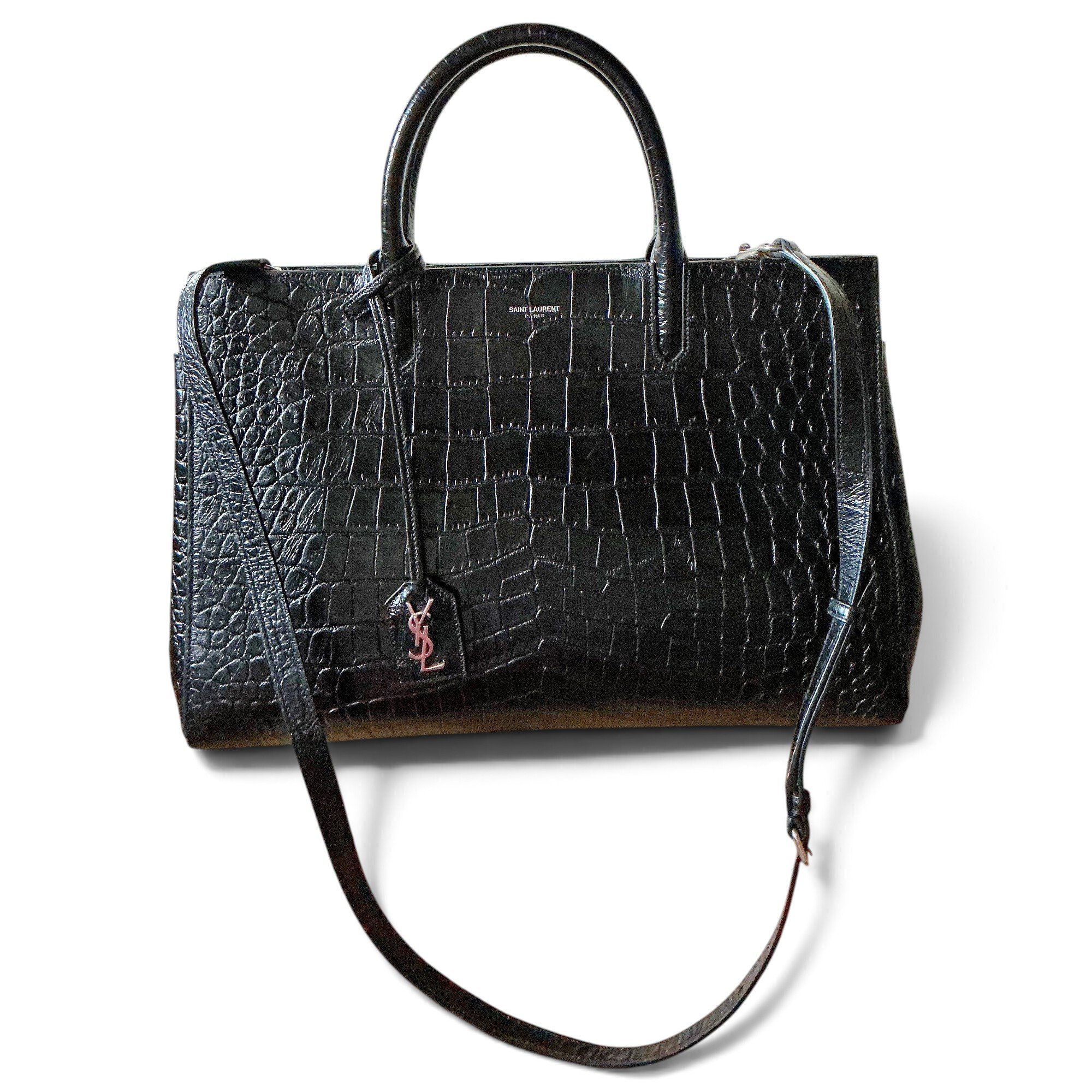 Patent leather handbag