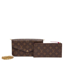 Louis Vuitton Ebene Monogram Canvas Félicie Pochette Gold Hardware, 2021