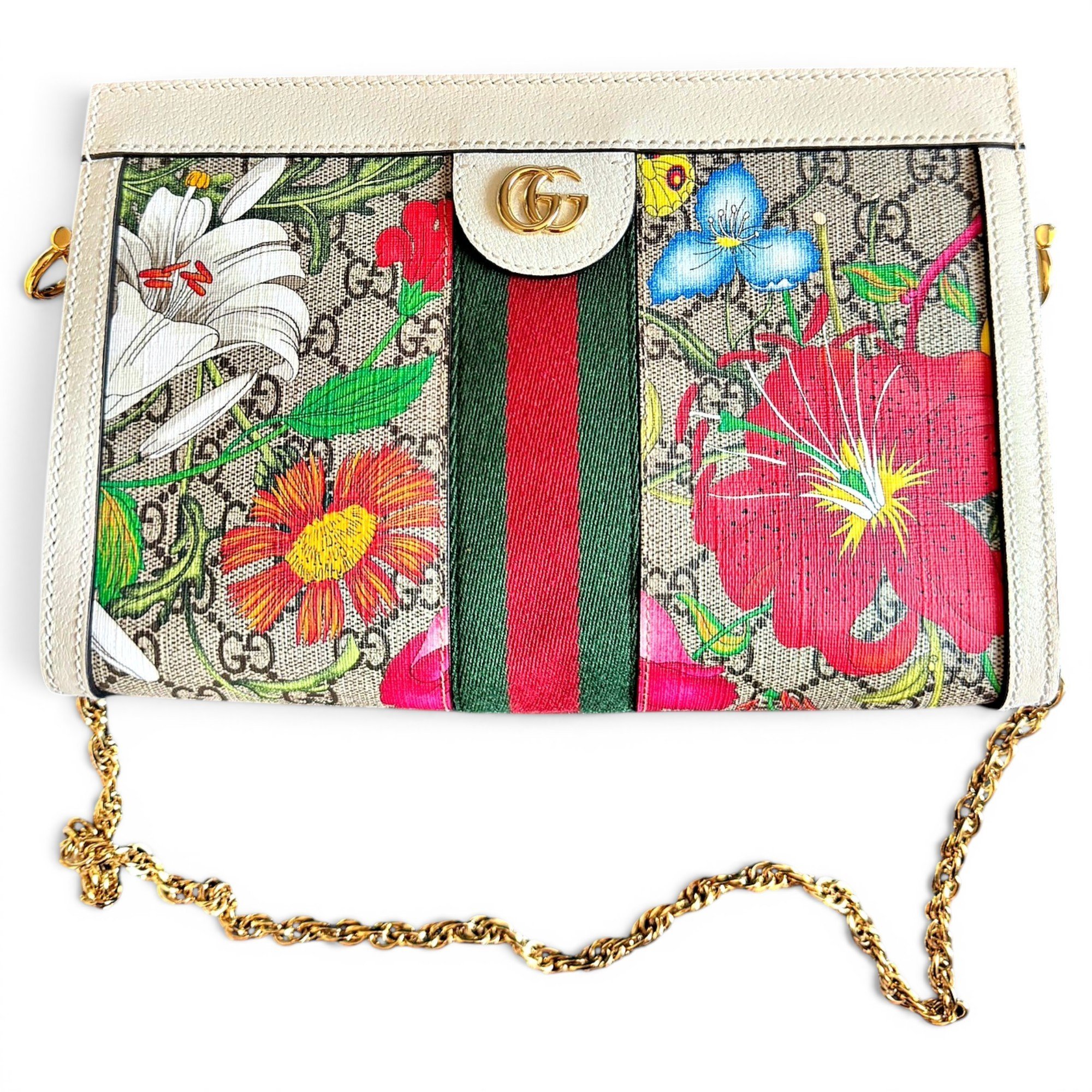 Ophidia Chain leather handbag