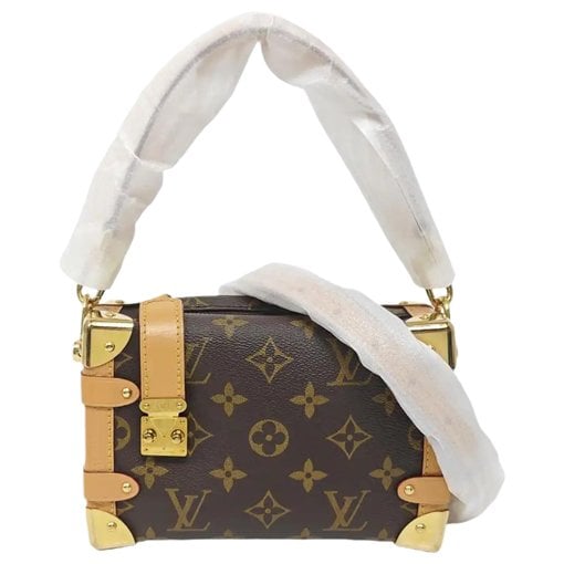 Side Trunk leather handbag