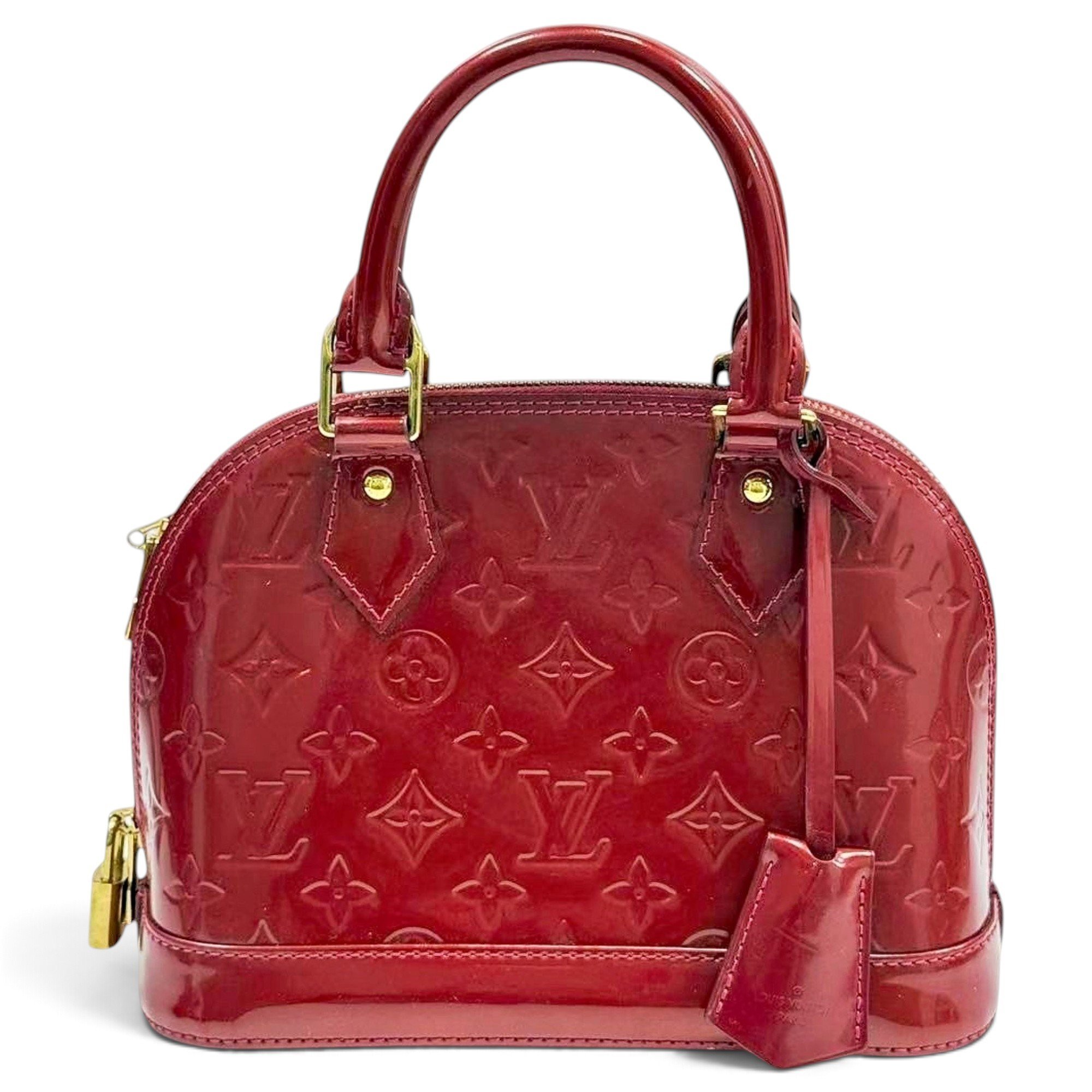 Louis Vuitton Alma BB patent leather handbag