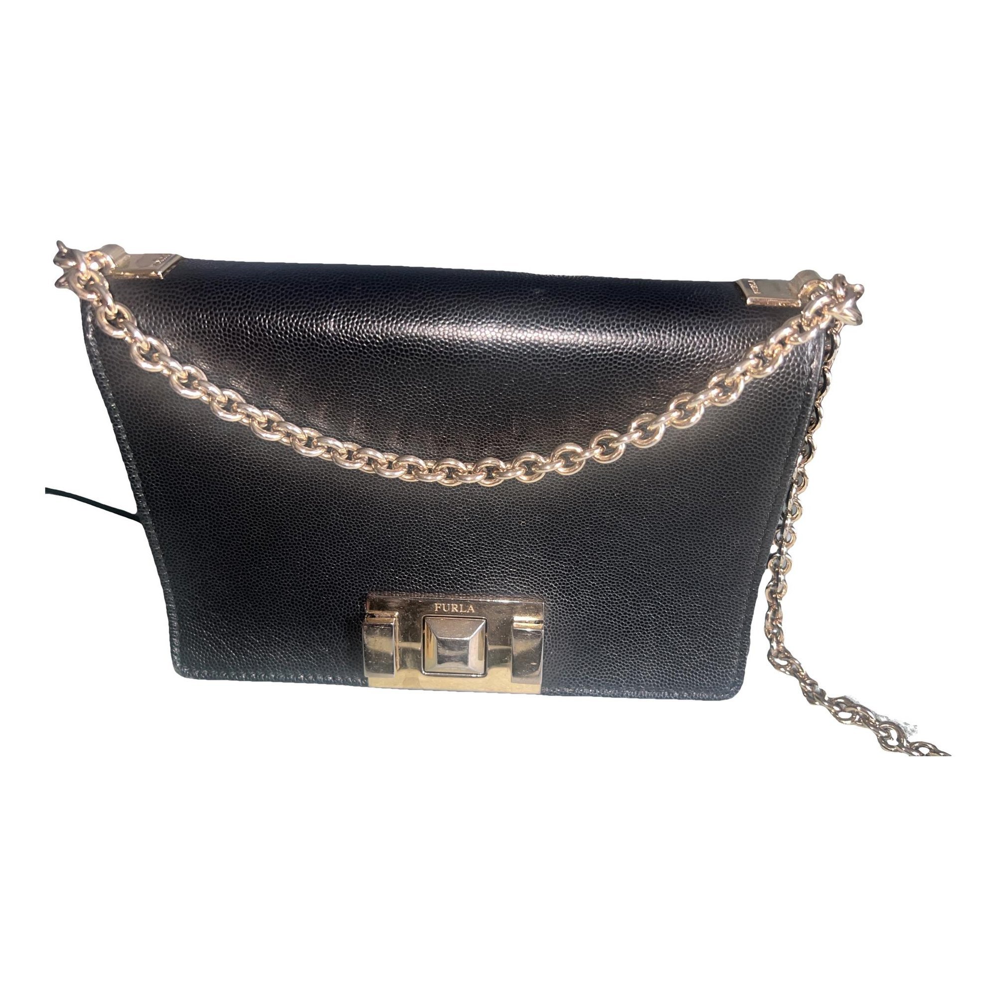 Metropolis leather clutch bag