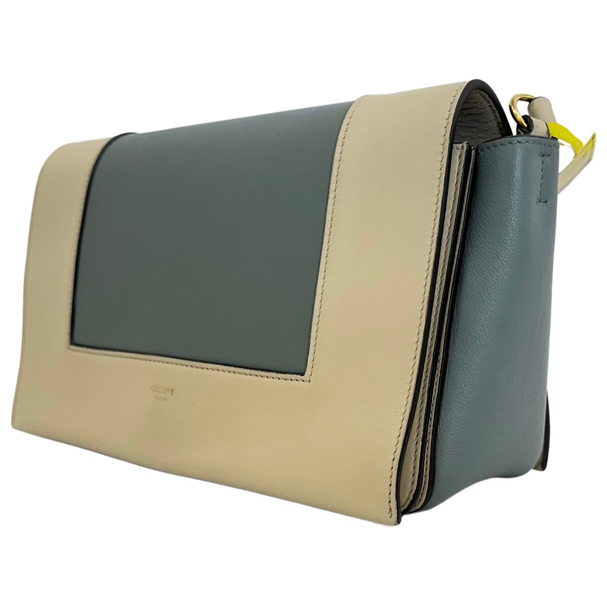 Frame leather handbag