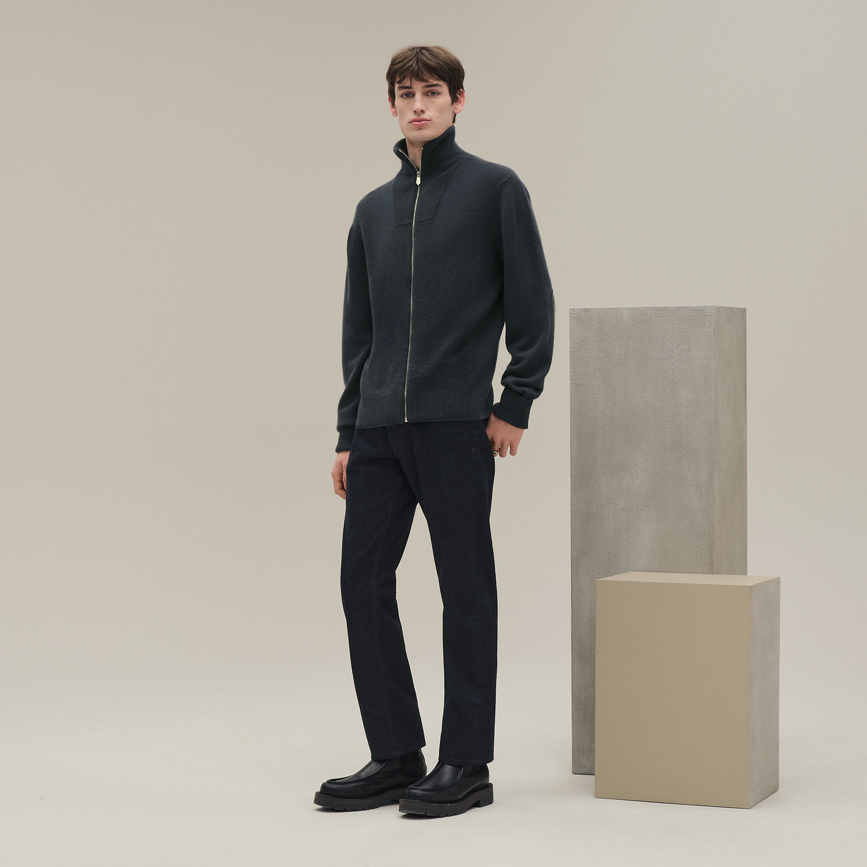 Cashmere "Maillon Chaine d'Ancre" full-zip jacket