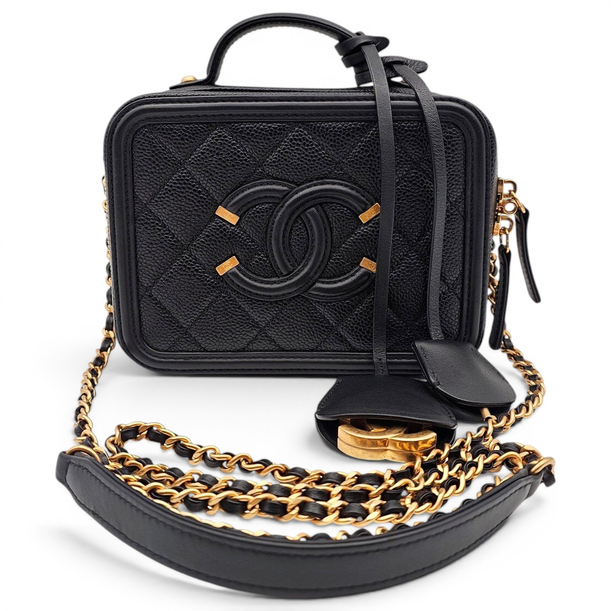 Vanity leather handbag