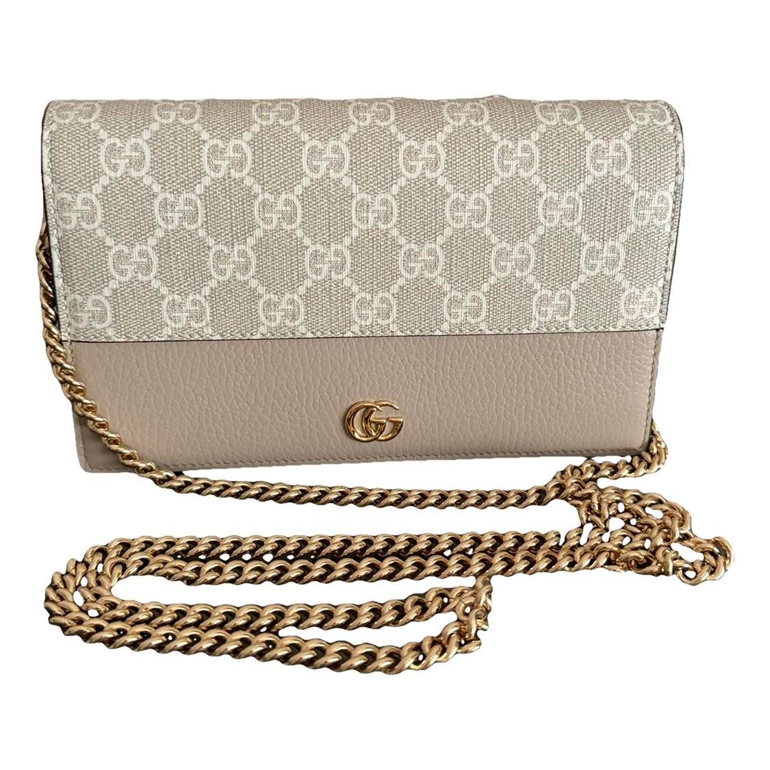 GG Marmont Chain Flap Wallet leather crossbody bag
